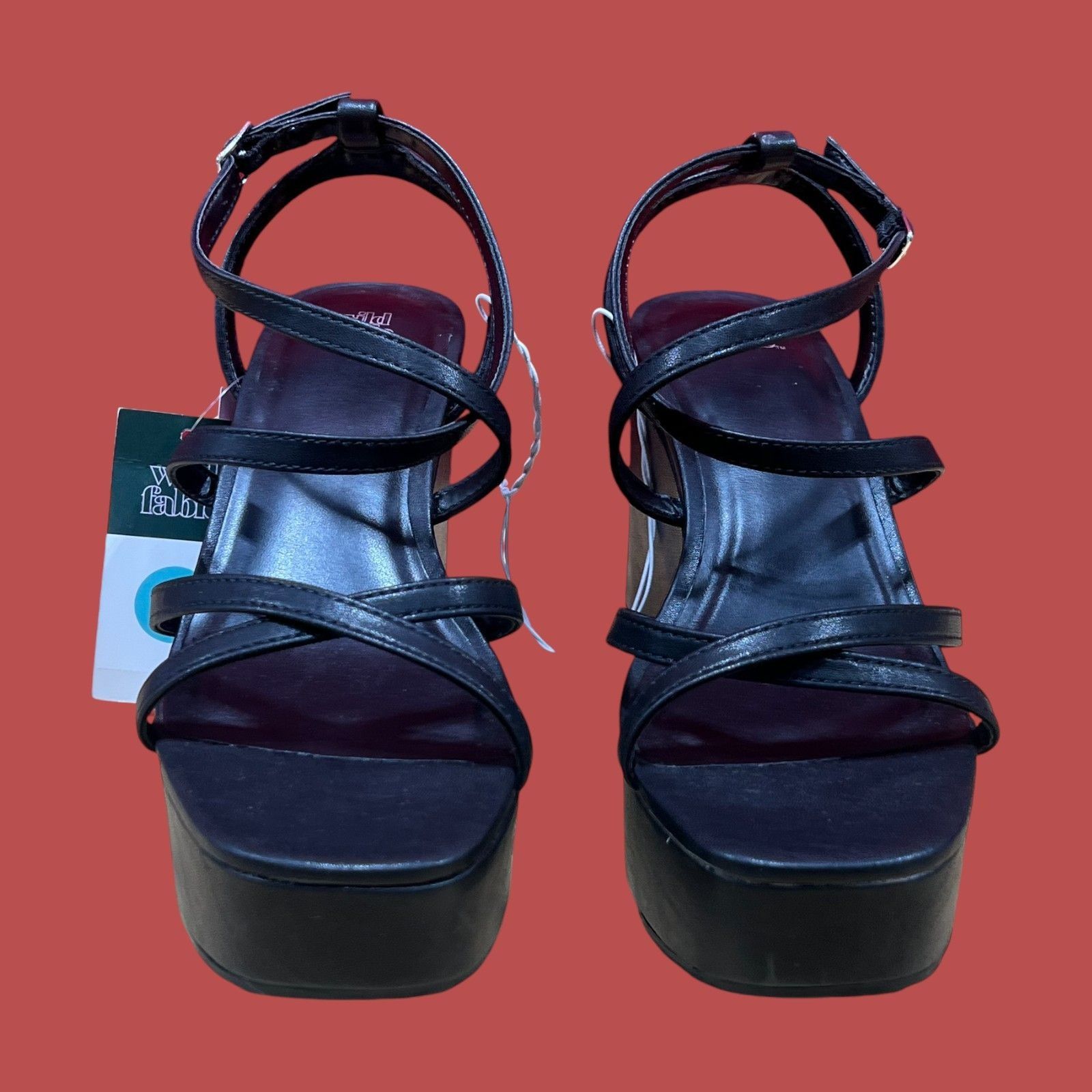 Other WildFable-Womens Ronnie Strappy Platform Wedge Heels With Me Size US 9.5 / IT 39.5 - 14 Thumbnail