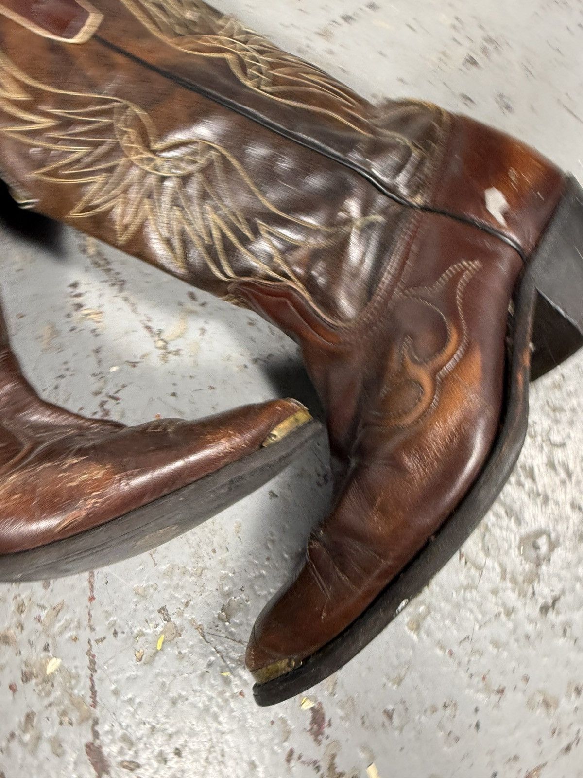 Boulet 80s Vintage Boulet Boots Canada Cowhide Cowboy Bootd Size US 9.5 / EU 42-43 - 5 Thumbnail