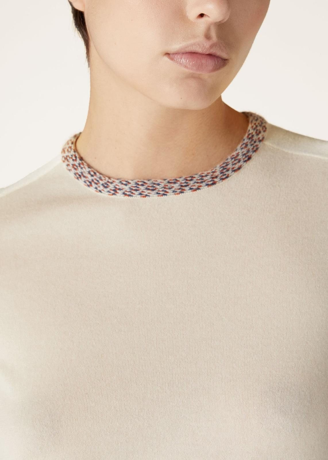 Loro Piana o1srvl11e0125 FAO1842 Ishikari Crewneck Sweater in Ivory Size L / US 10 / IT 46 - 4 Thumbnail