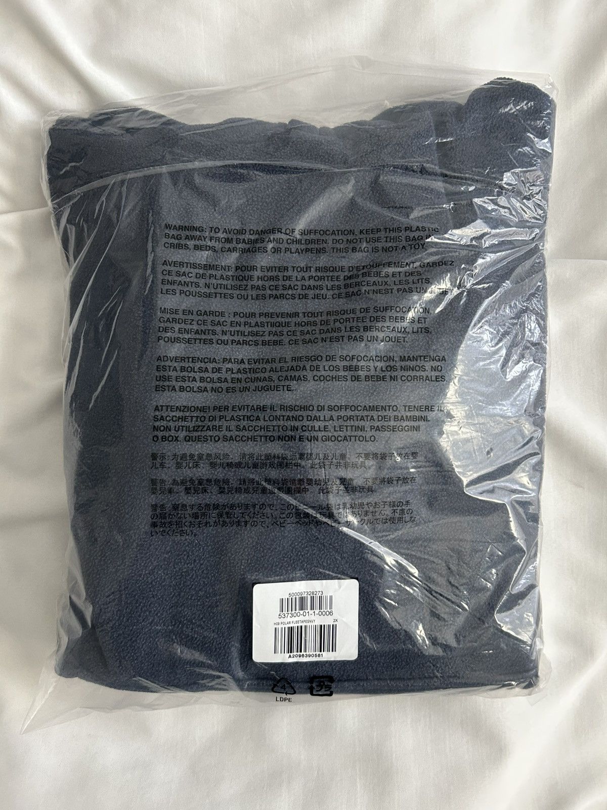 Balenciaga × Gap × Yeezy Yeezy Gap Polar Fleece Hoodie Sweatshirt Navy Size US XXL / EU 58 / 5 - 10 Thumbnail