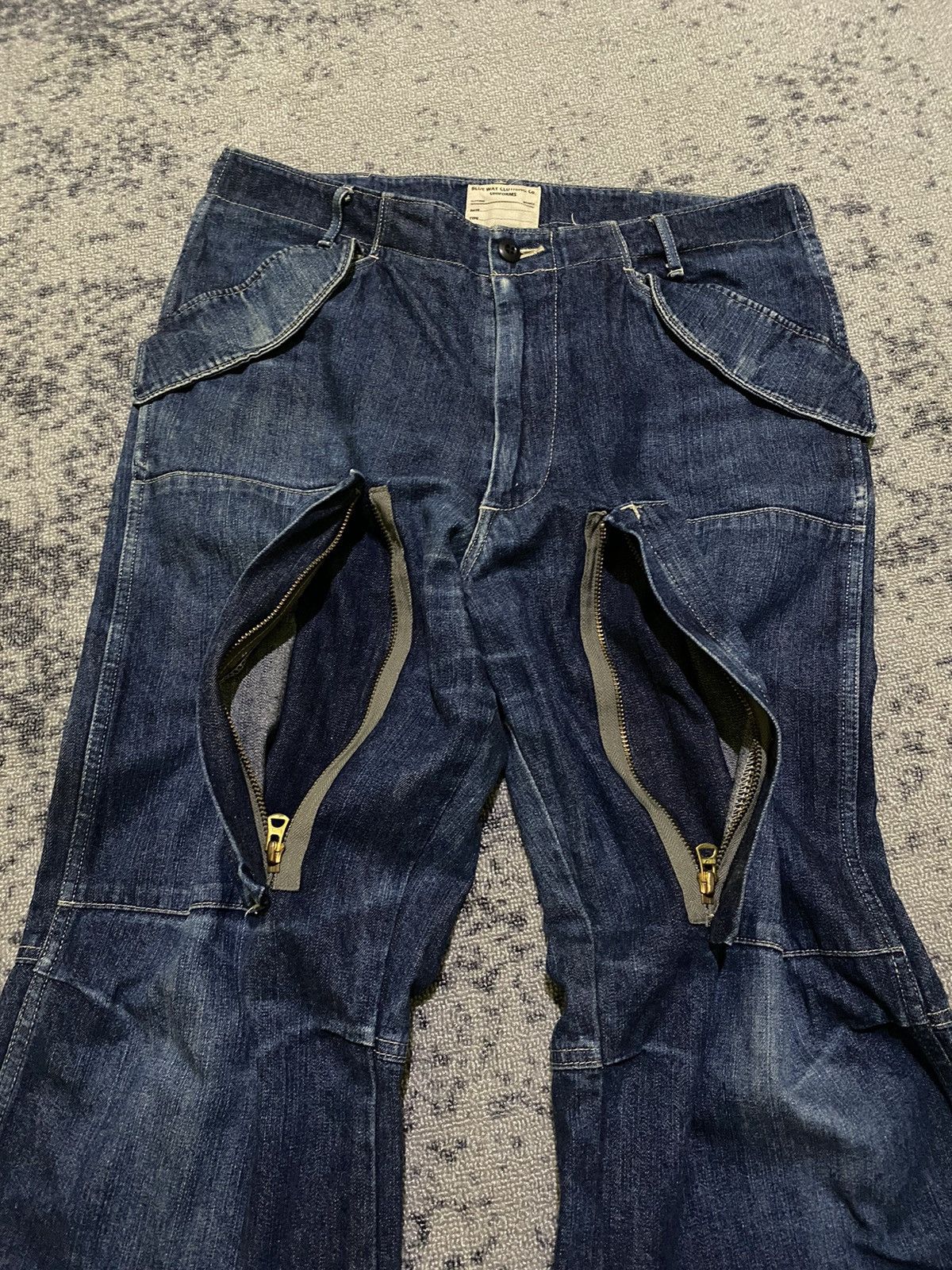 Hysteric Glamour Y2k Blue way “number nine style” baggy jeans Size US 34 / EU 50 - 4 Thumbnail
