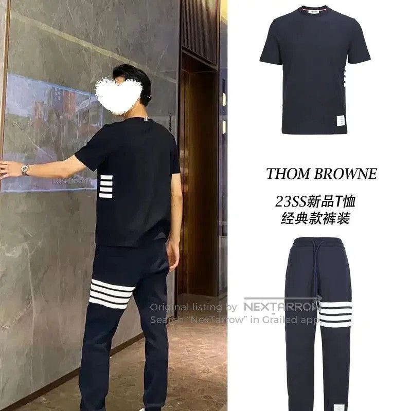Thom Browne Thom Browne Men's Blue Cotton T-Shirt . Size US XS / EU 42 / 0 - 8 Thumbnail