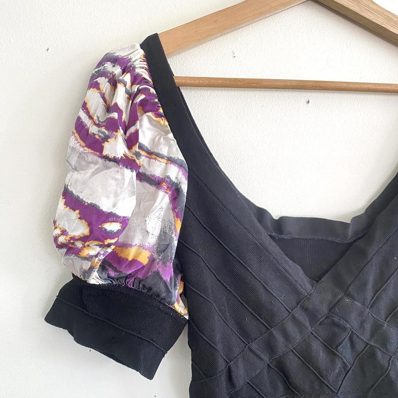 Bebe BEBE BLACK MULTICOLOR PURPLE Y2K DRESS WOMENS SIZE MEDIUM Size M / US 6-8 / IT 42-44 - 6 Thumbnail