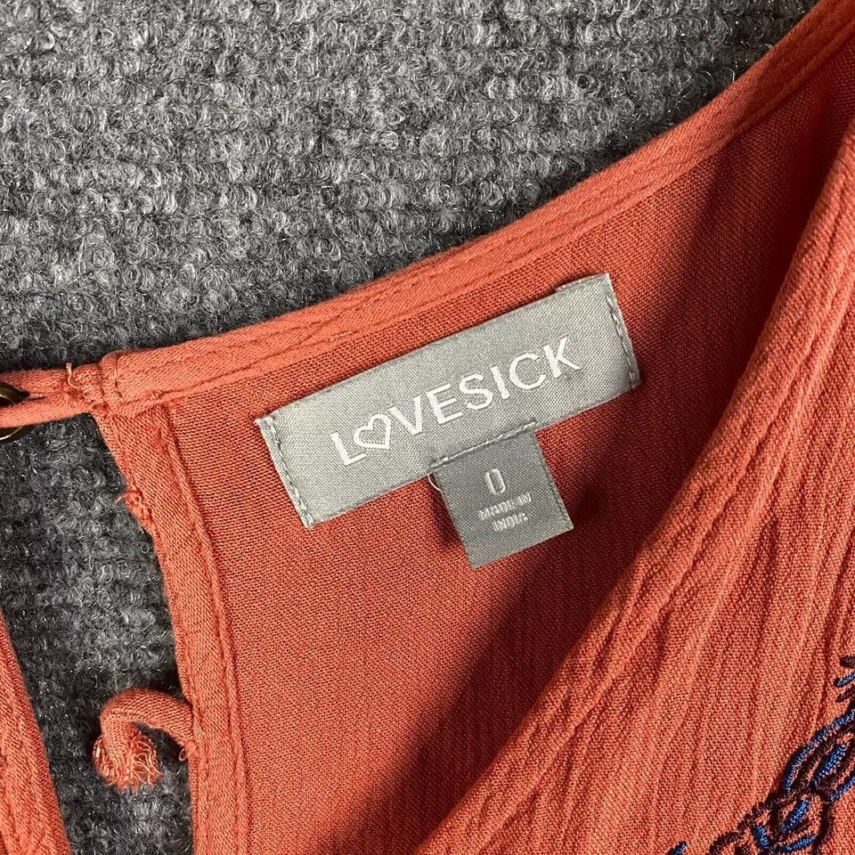 Other Lovesick Blouse Women's Size 0 Casual 3/4 Sleeve 100% Rayon Size XS / US 0-2 / IT 36-38 - 3 Thumbnail