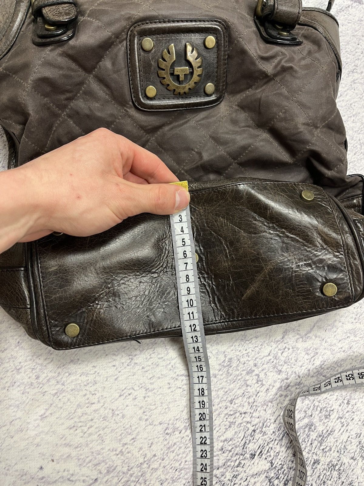 Belstaff × Vintage Vintage Belstaff Audrey Shoulder Bag Waxed Leather 90’s Size ONE SIZE - 24 Thumbnail