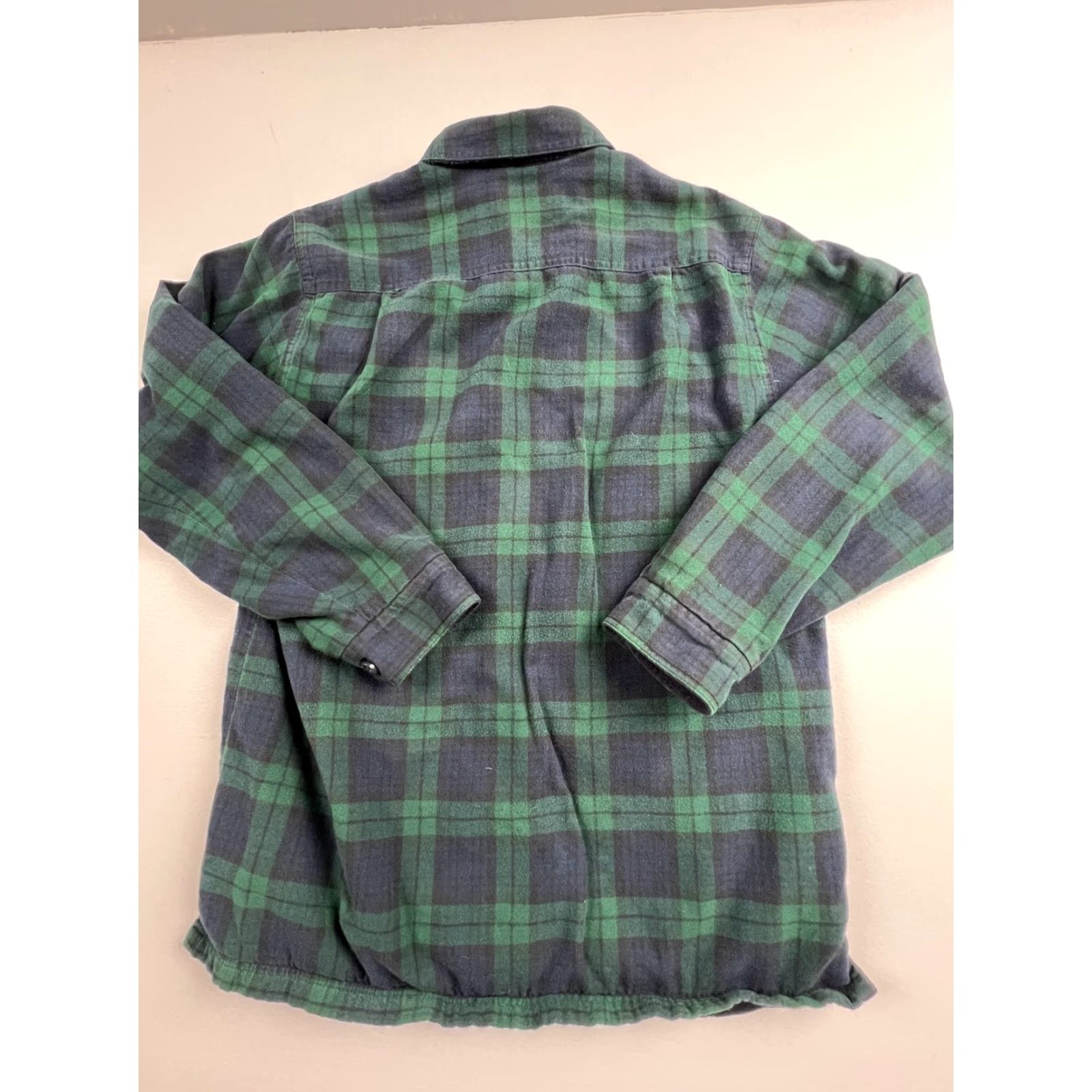 Vintage L.L. Bean Jacket Mens Small Green Plaid Flannel Fleece Lined Outdoor Button Front Short Coat/Workwear Mens Size US S / EU 44-46 / 1 - 2 Thumbnail
