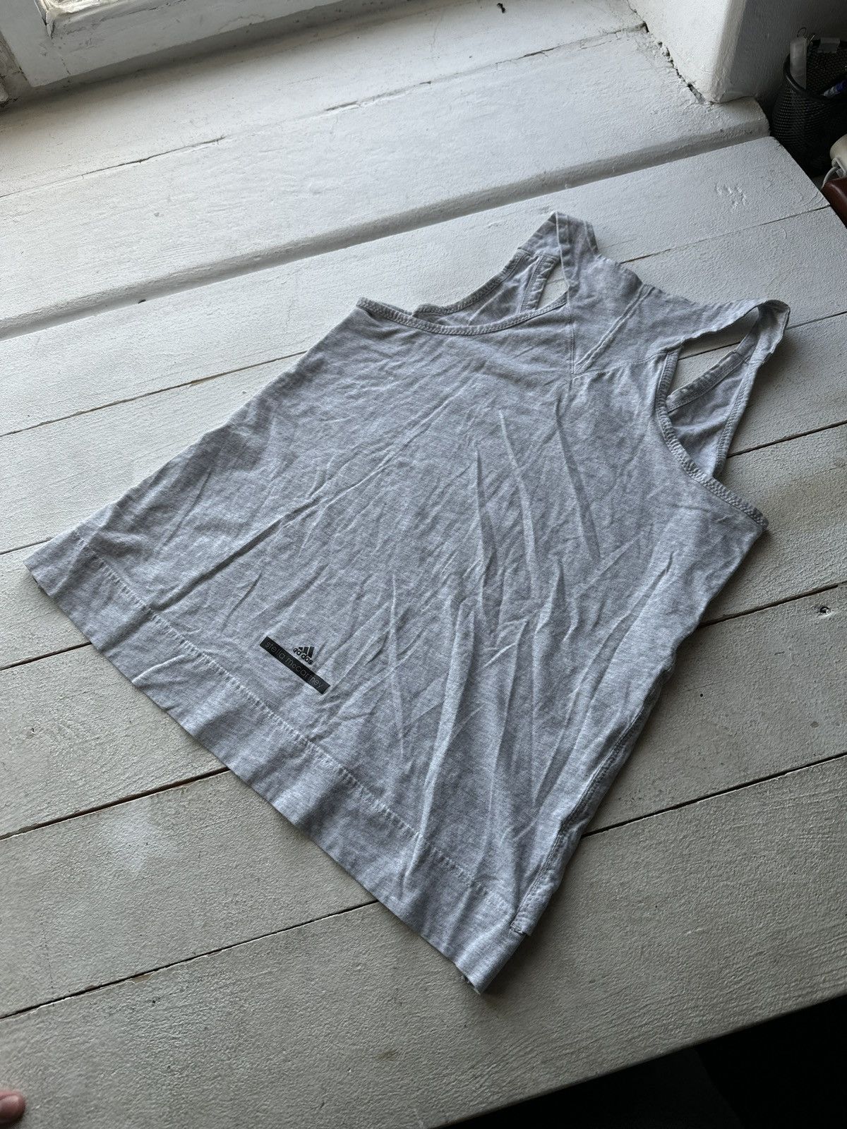 Adidas × Stella McCartney 🚨 ADIDAS STELLA MCCARTNEY BIG LOGO GRAY TANK TOP LUXURY Size S / US 4 / IT 40 - 8 Thumbnail