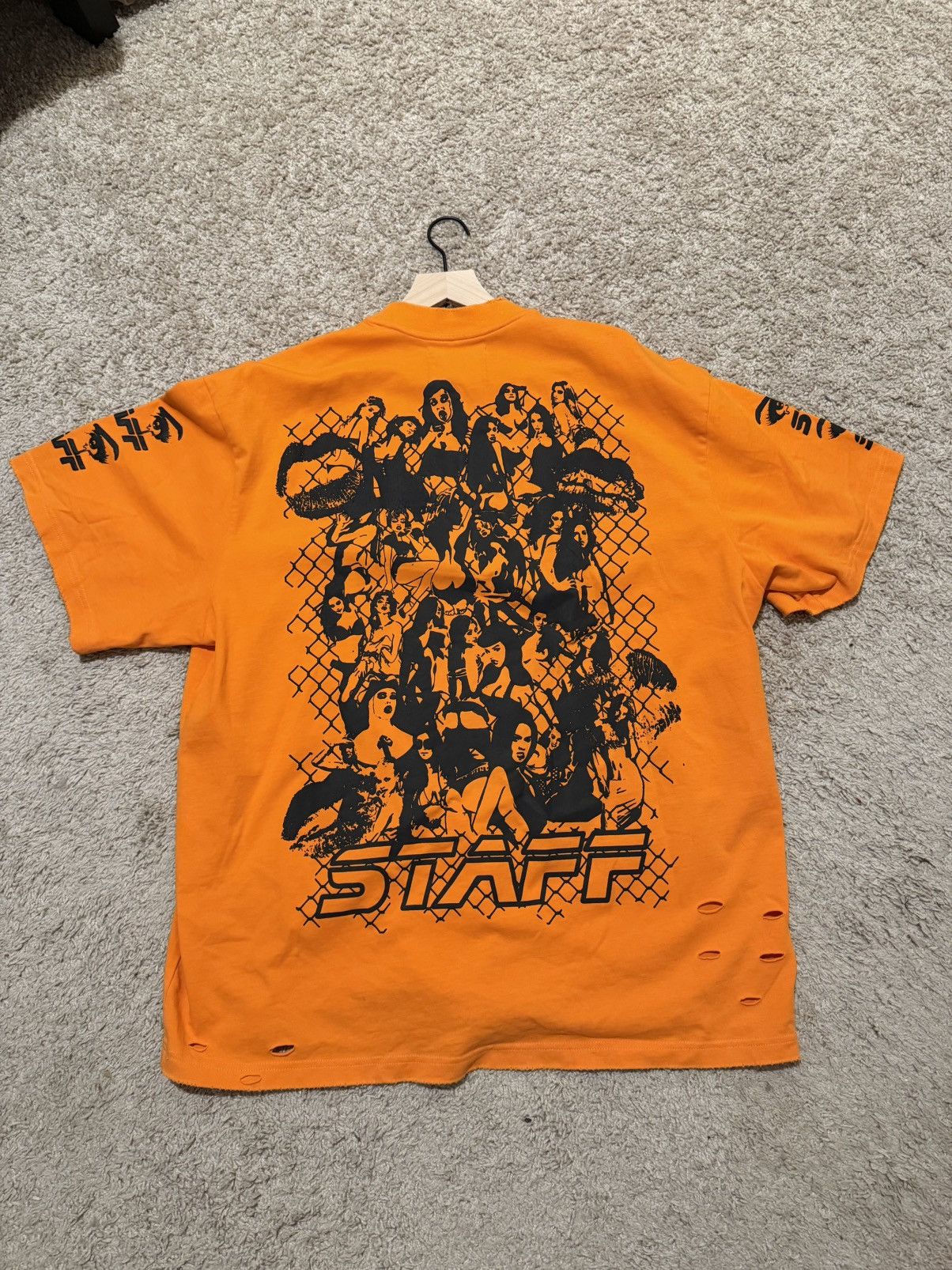 STAFF WORKFORCE SIGNED orange slut tee Size US L / EU 52-54 / 3 - 2 Thumbnail