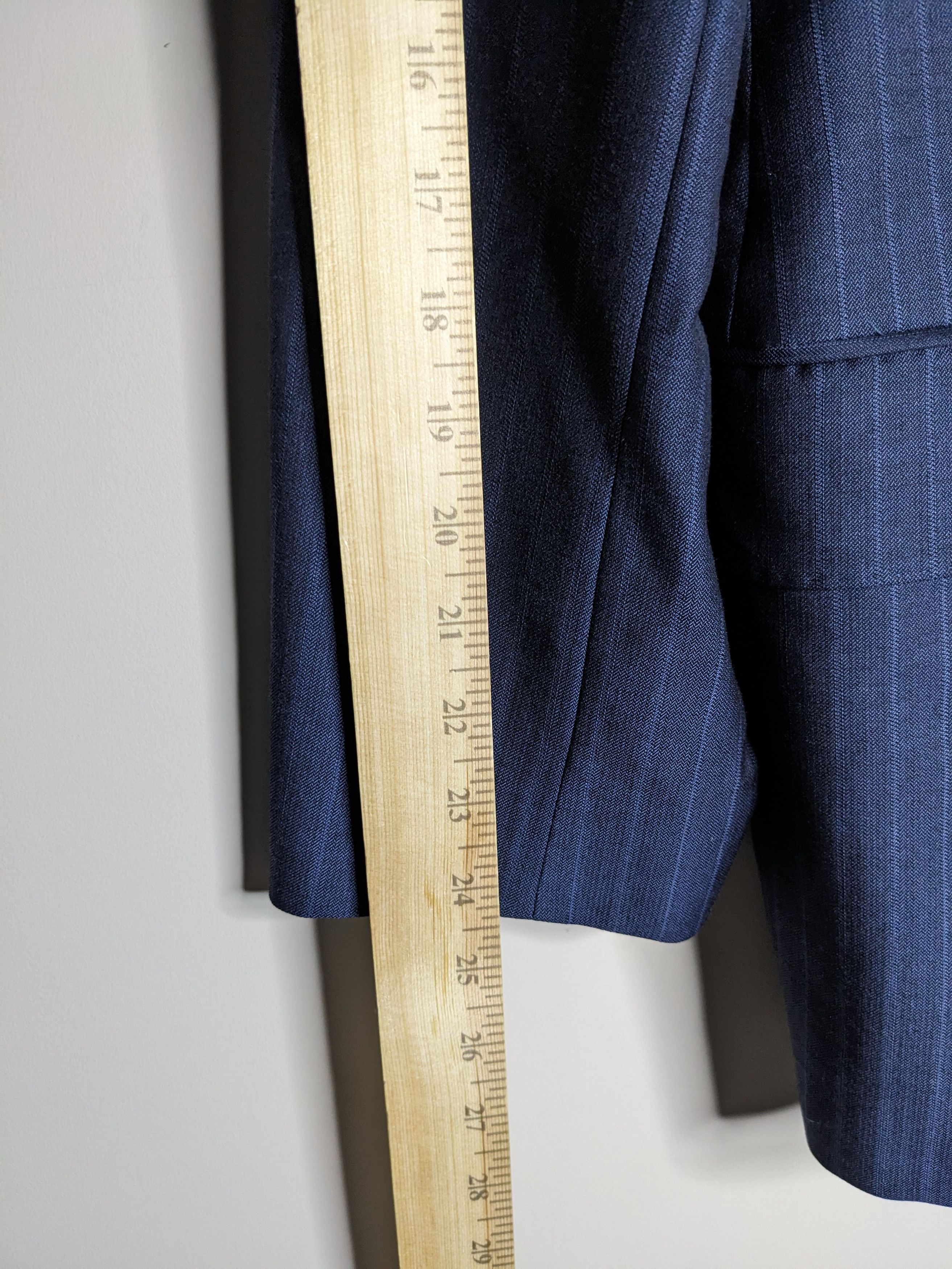 Ermenegildo Zegna Ermenegildo Zegna Blazer 38R Navy Pinstriped Wool Jacket Size 40R - 15 Thumbnail