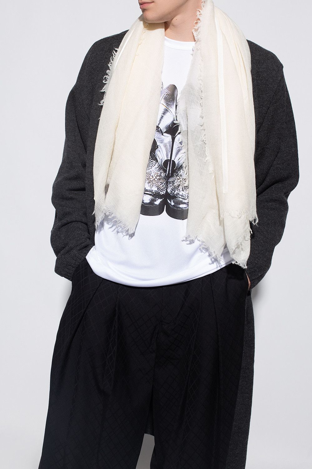 Ann Demeulemeester Sasha wool, silk, and cashmere scarf Size ONE SIZE - 2 Thumbnail