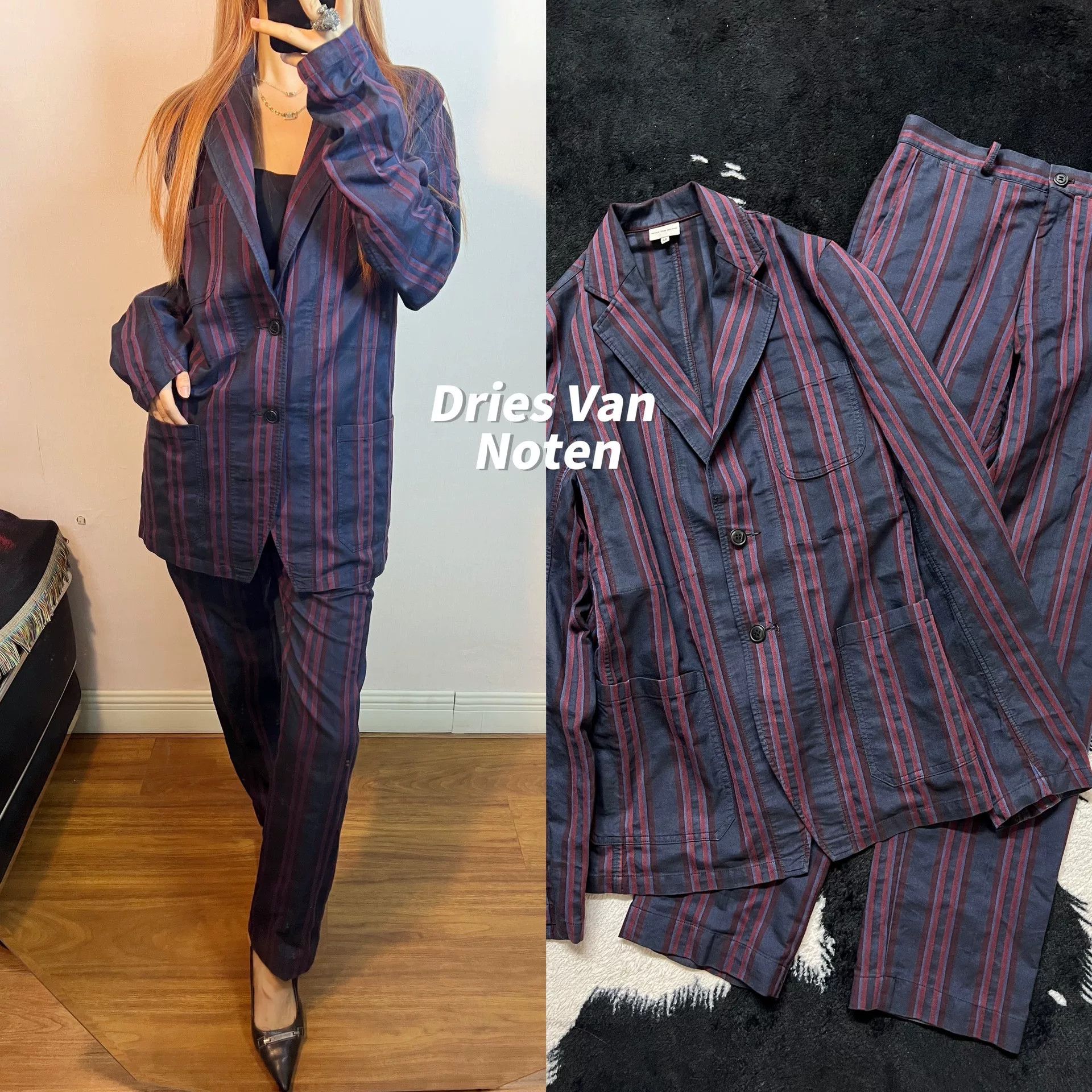 Dries Van Noten Dries Van Noten Striped Suit Set Size US 30 / EU 46 - 1 Thumbnail