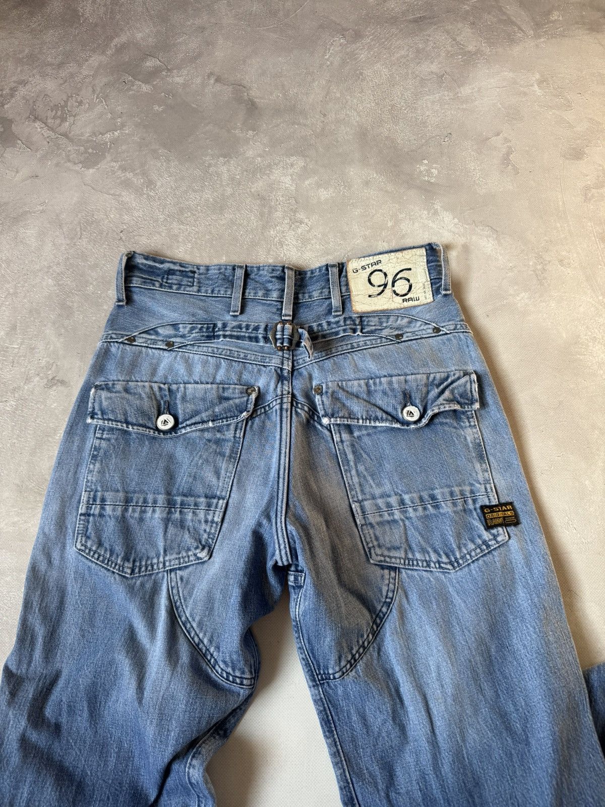 G-Star Vintage G-Star Raw Elwood Buckleback Distressed Jeans Size US 30 / EU 46 - 6 Thumbnail
