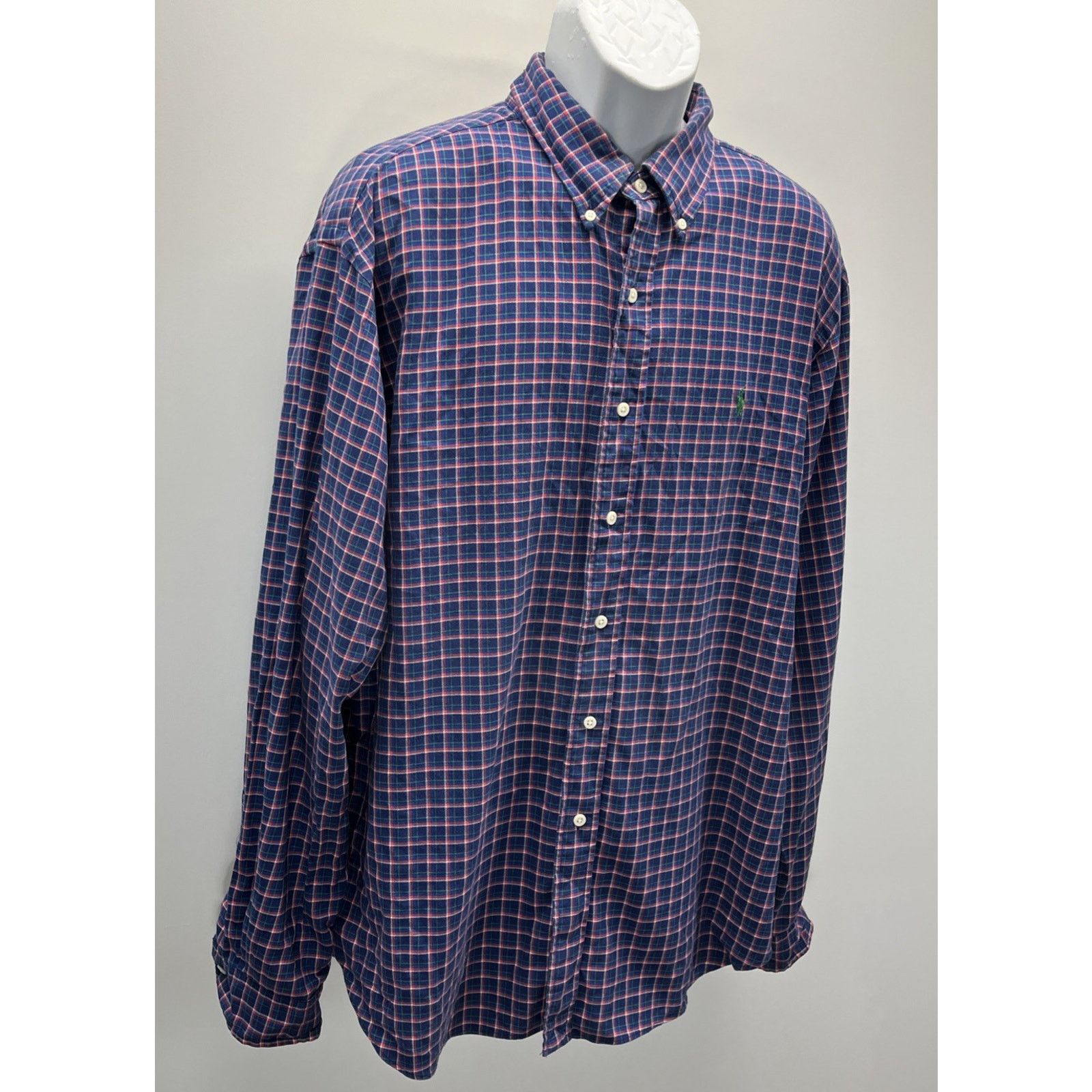 Ralph Lauren Ralph Lauren Classic Fit Blue & Red Plaid Long Sleeve 2XL Size US M / EU 48-50 / 2 - 2 Thumbnail