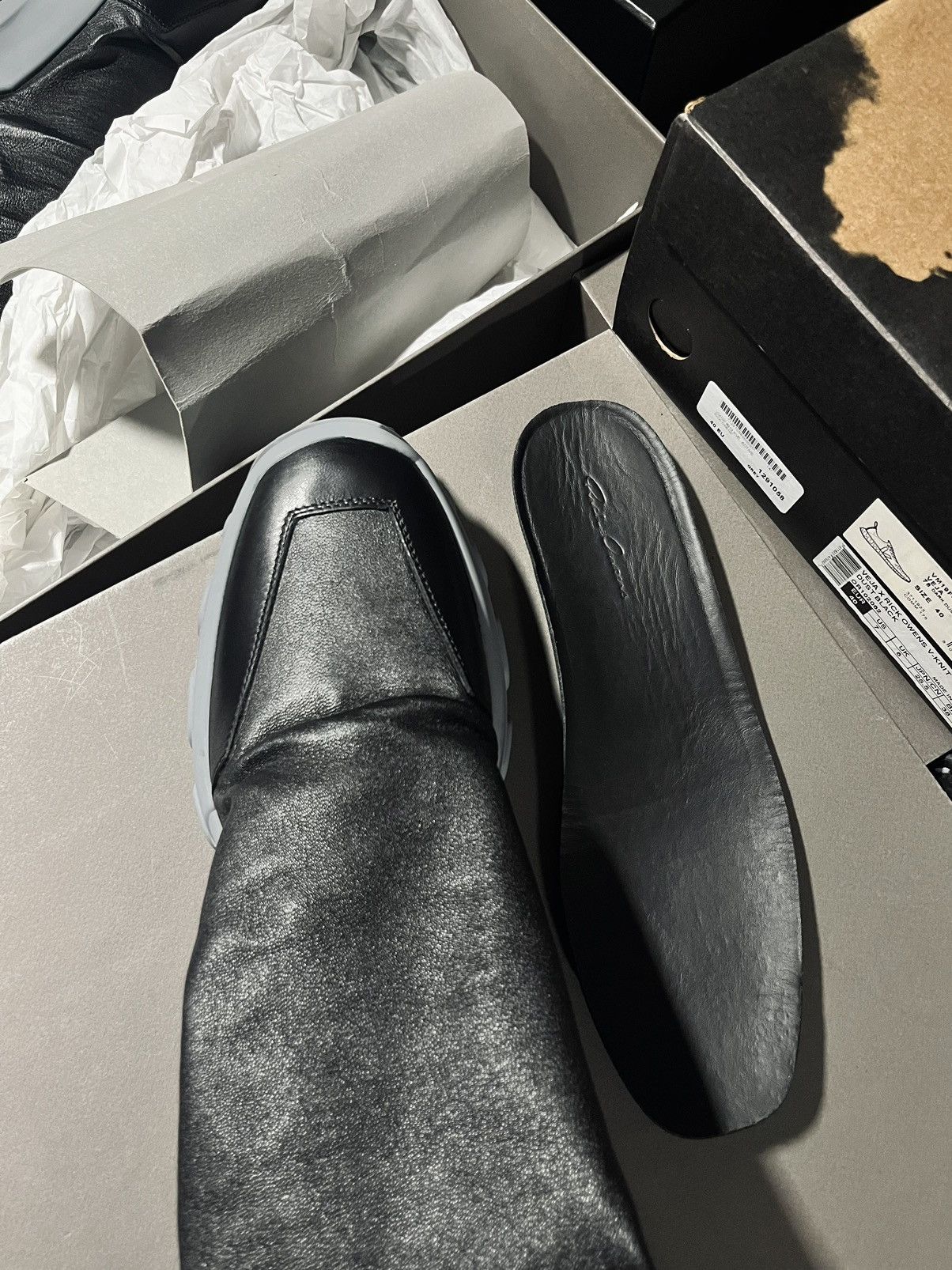 Rick Owens DIRT OFF-THE-RUNWAY HIKING SOCK BOOTS Size US 7 / EU 40 - 13 Thumbnail