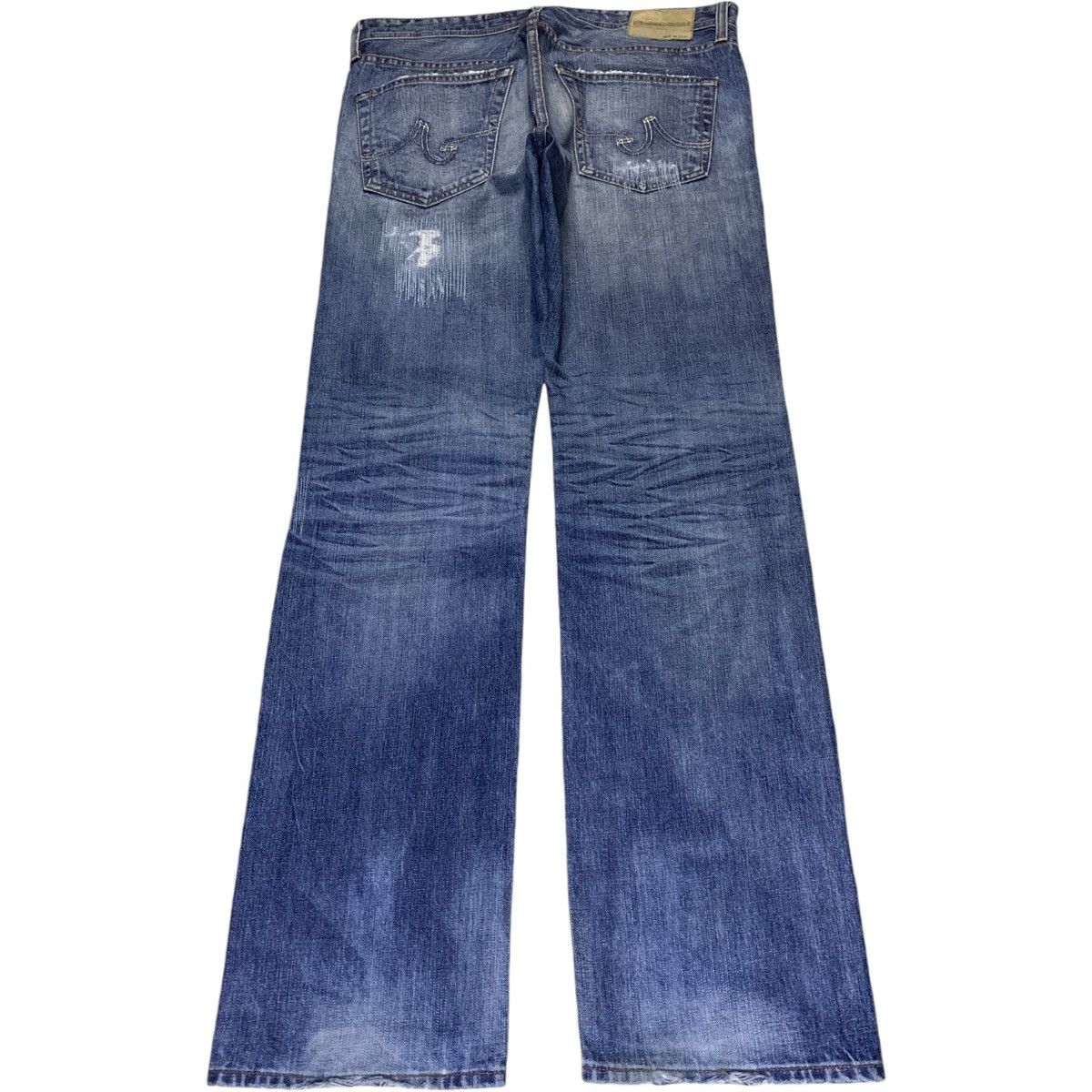 AG Adriano Goldschmied Vintage USA AG Faded Wash Patch Distressed Baggy Jeans Size US 37 - 2 Thumbnail