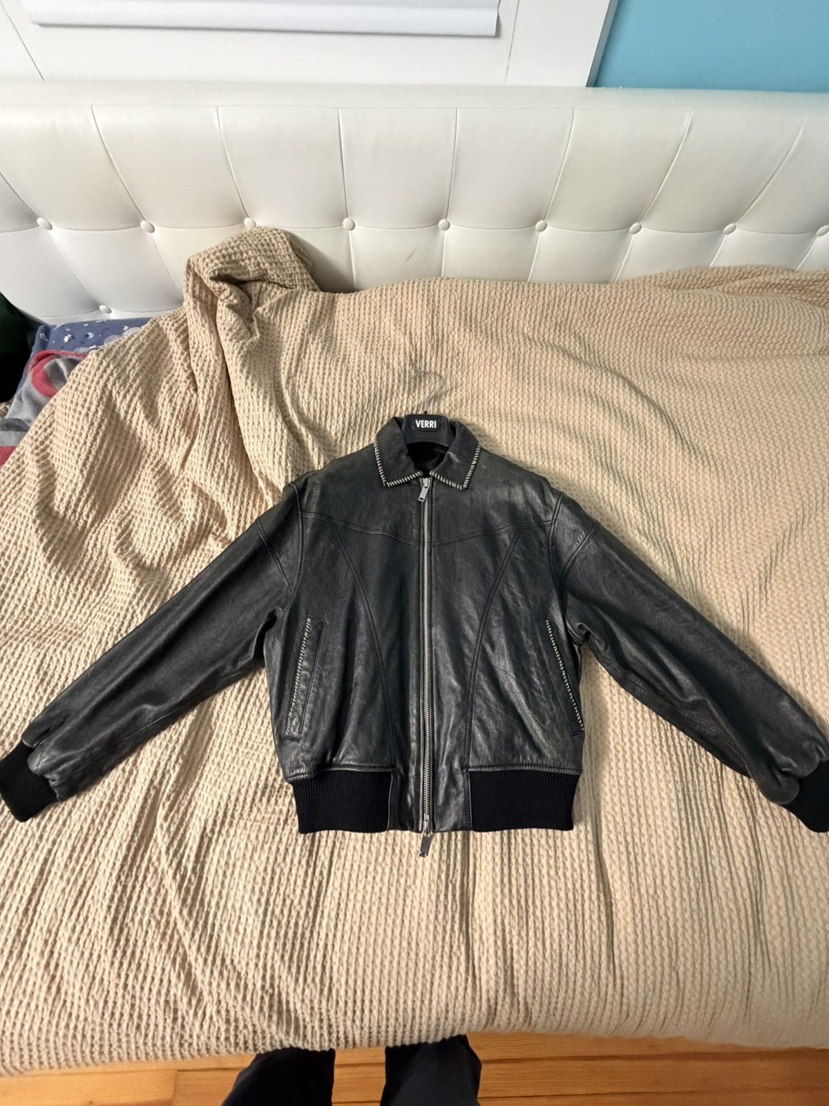 Zara Zara cross stitch leather jacket s Size US S / EU 44-46 / 1 - 1 Thumbnail