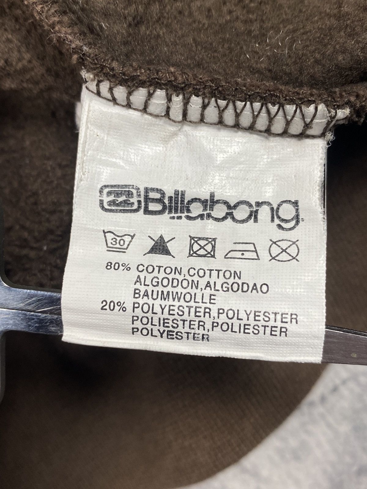 Billabong Billabong Faded Brown Y2K Surf Full Zip Hoodie Fleece Size US L / EU 52-54 / 3 - 22 Thumbnail