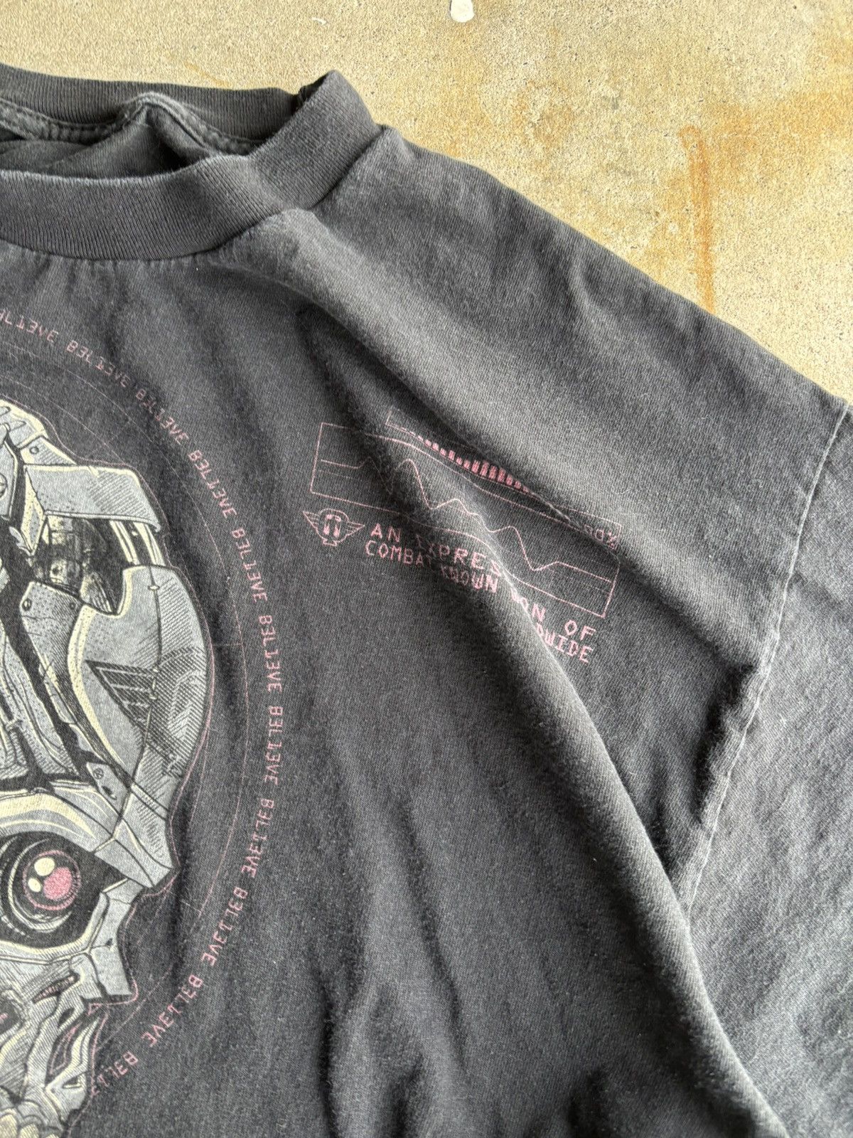 Tapout Vintage Terminator Grunge Tapout Grail Faded Black Tee Size US XL / EU 56 / 4 - 4 Thumbnail