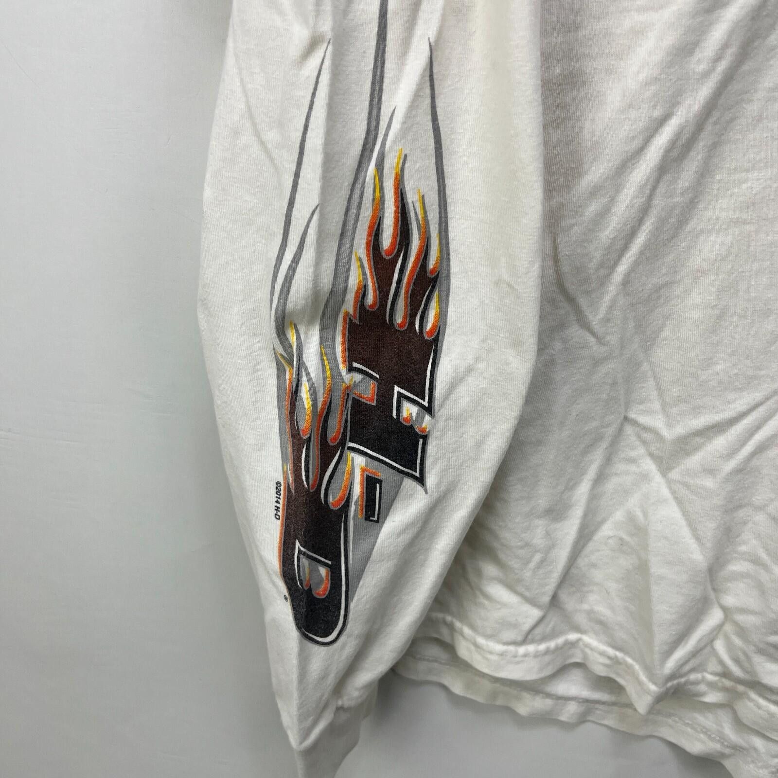 Harley Davidson Vintage Harley Davidson Flames Long Sleeve White T Shirt 2XL Size US XXL / EU 58 / 5 - 3 Thumbnail