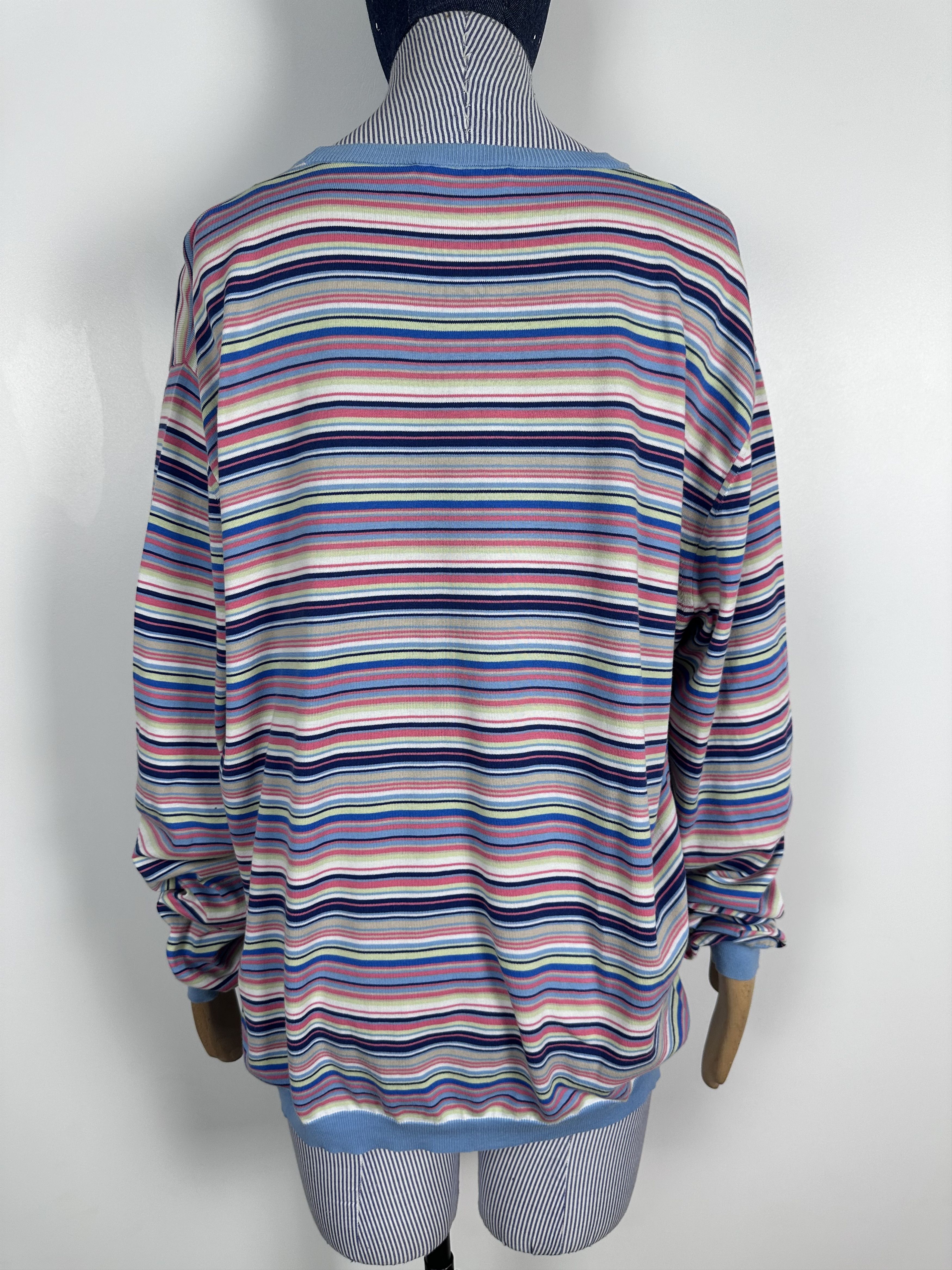 Designer × Ermenegildo Zegna Ermenegildo Zegna Sweater Womens Long Sleeve Striped Sz L Size US L / EU 52-54 / 3 - 6 Thumbnail