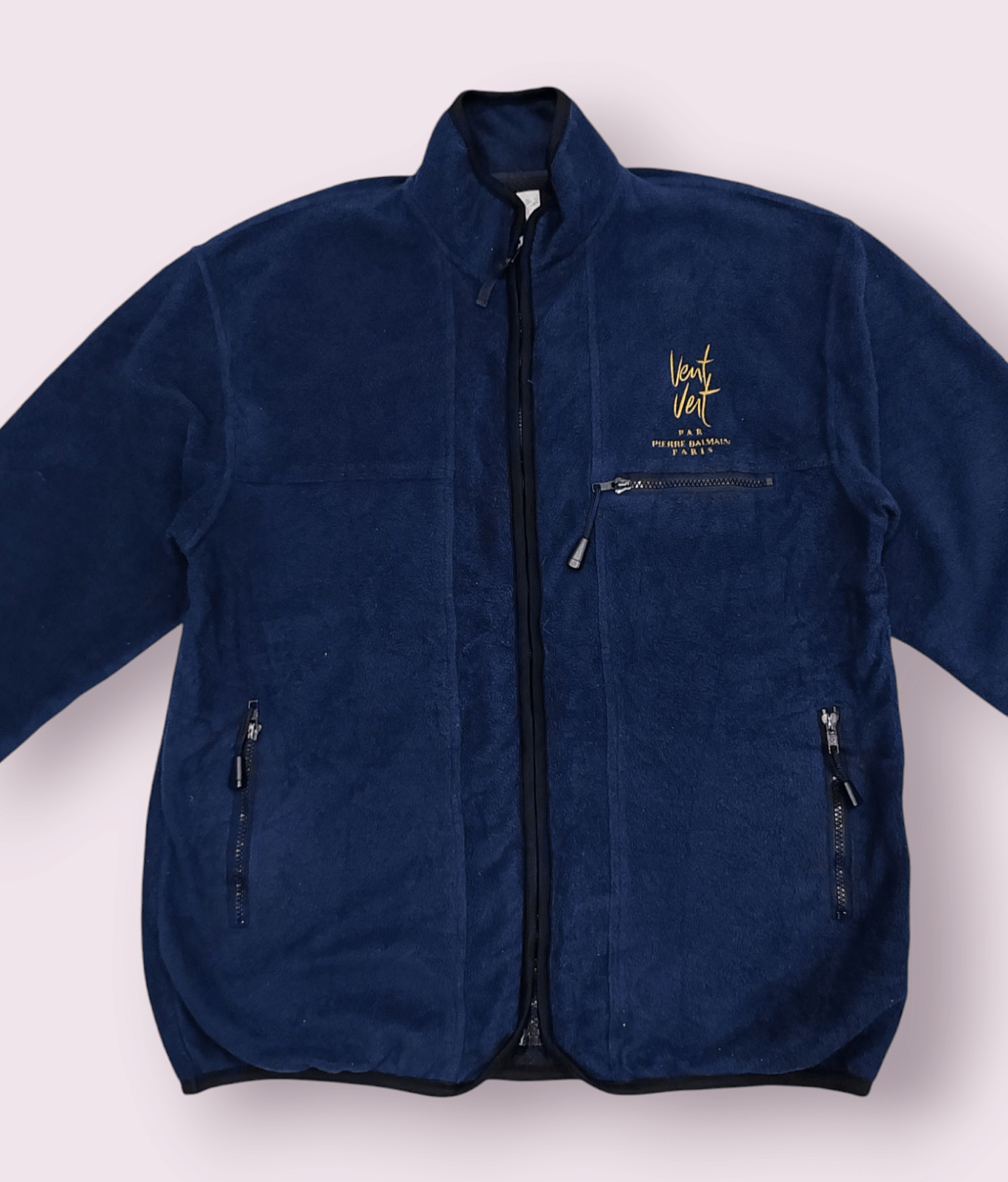 Pierre Balmain Vent Vert PAR Pierre Balmain Paris Zipper Fleece sizr L Blue Size US L / EU 52-54 / 3 - 4 Thumbnail