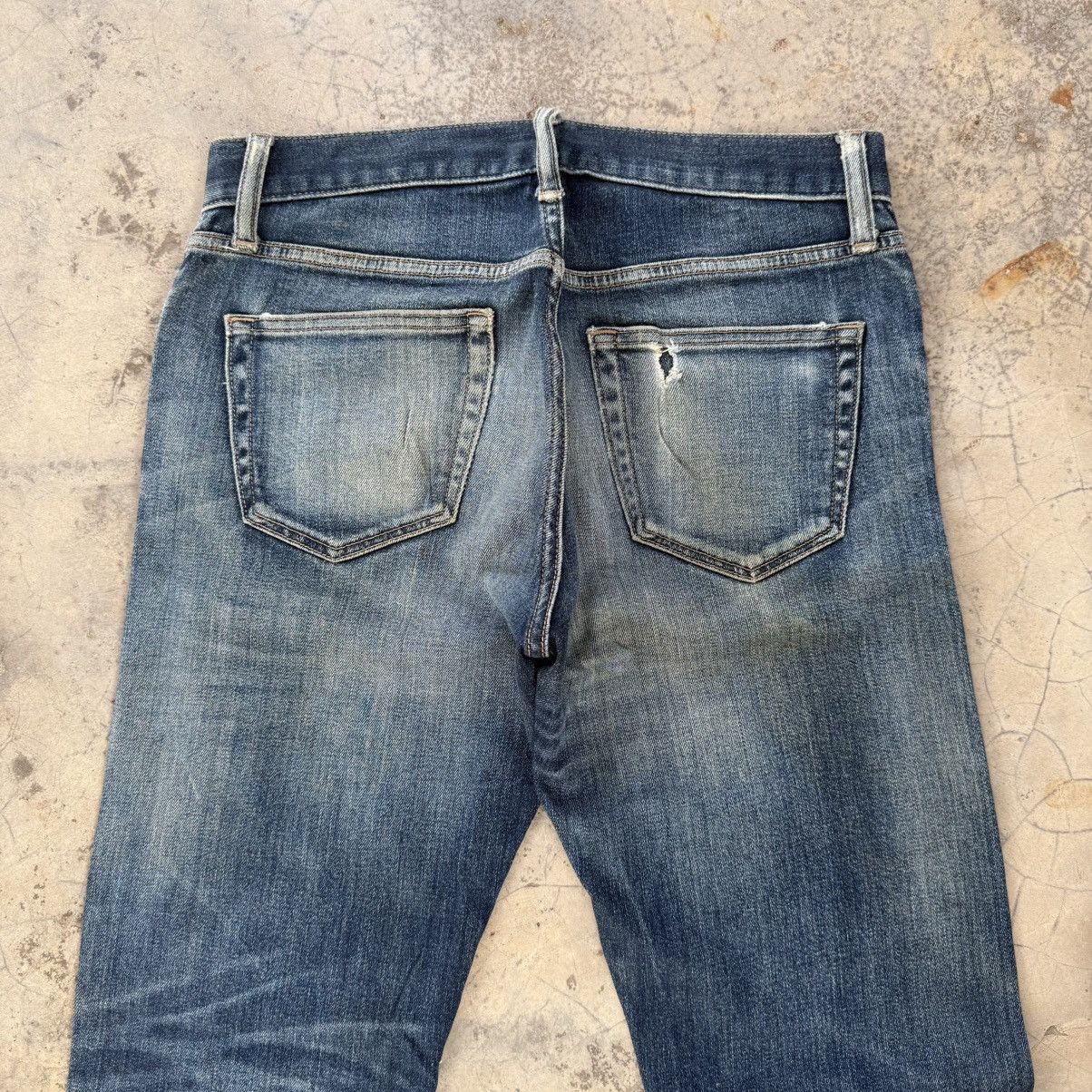 Japanese Brand × Jean × Vintage VINTAGE JAPANESE FADED SALVAGE JEAN DENIM PANTS Size US 30 / EU 46 - 9 Thumbnail