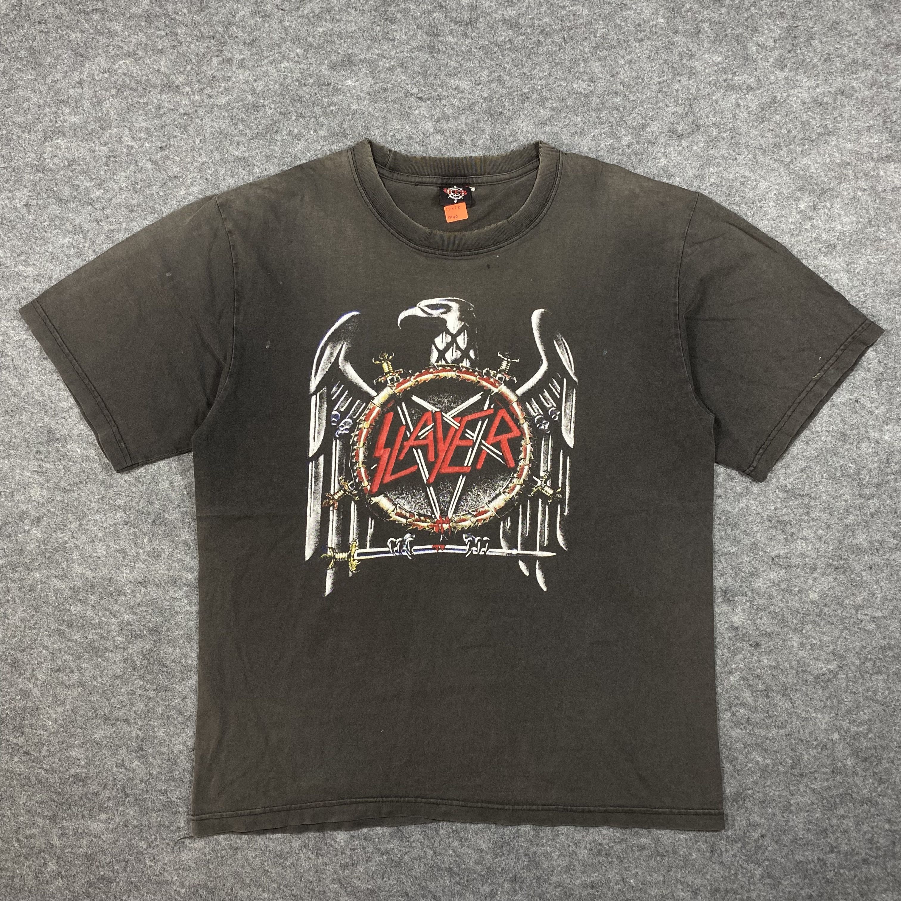Band Tees Vintage Slayer 90s Sun Faded Shirt -M040 Size US L / EU 52-54 / 3 - 1 Thumbnail