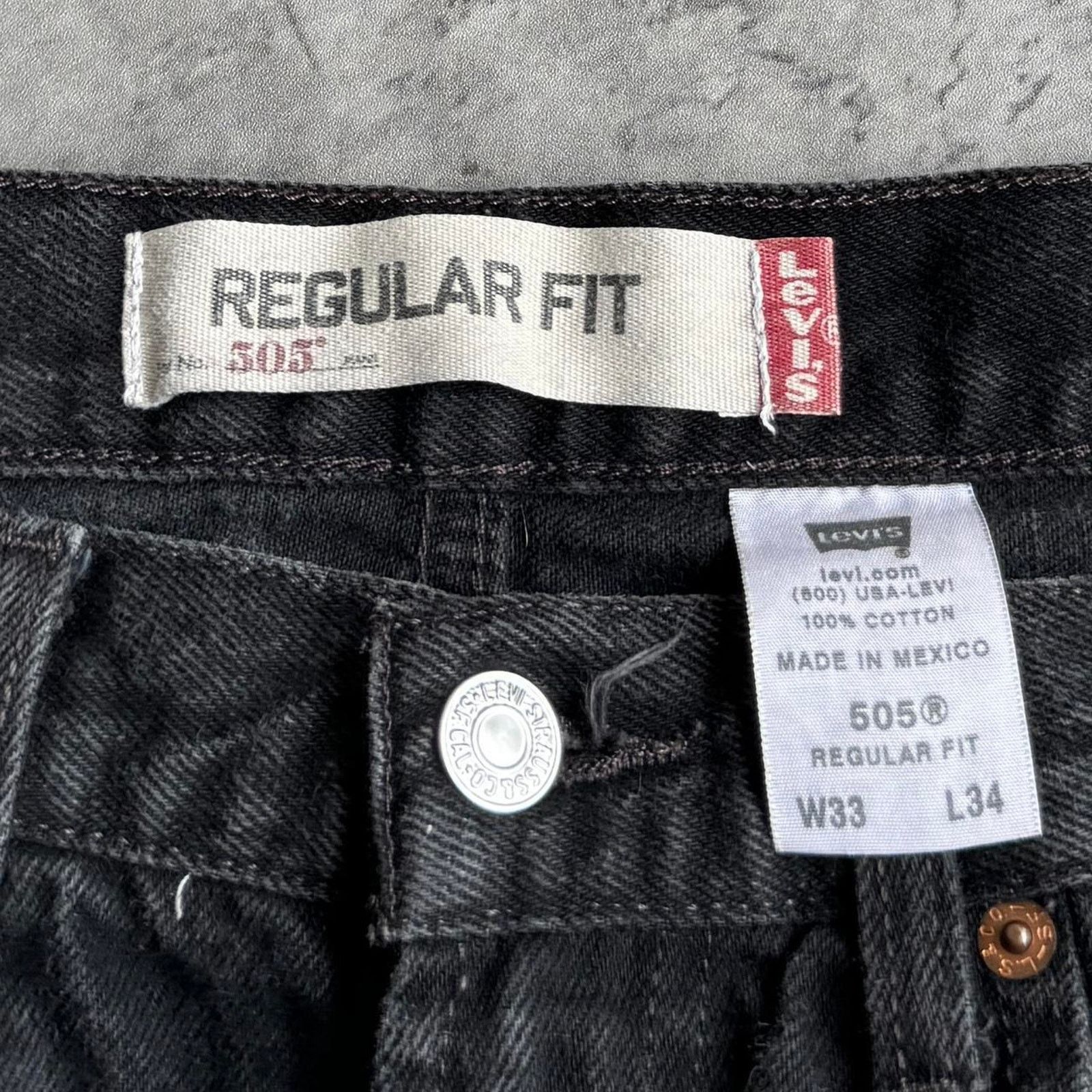 Levi's × Levi's Vintage Clothing × Vintage Vintage Y2K Levi’s 505 Faded Black Grunge Opium Denim Jeans Size US 31 - 2 Thumbnail