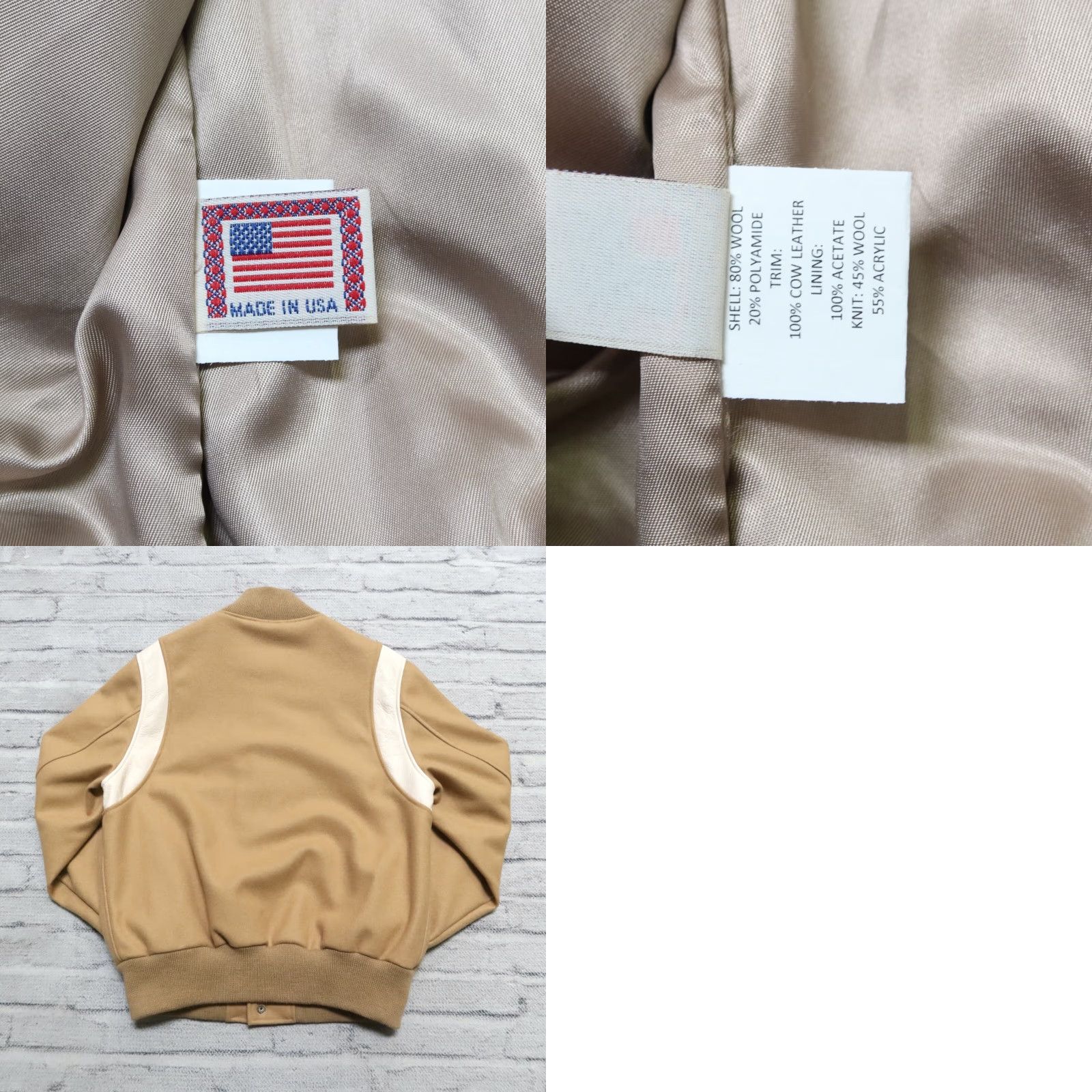 Aime Leon Dore Aime Leon Dore x Golden Bear Crest Logo Wool Varsity Jacket Size L Brown Mens Size US L / EU 52-54 / 3 - 10 Thumbnail