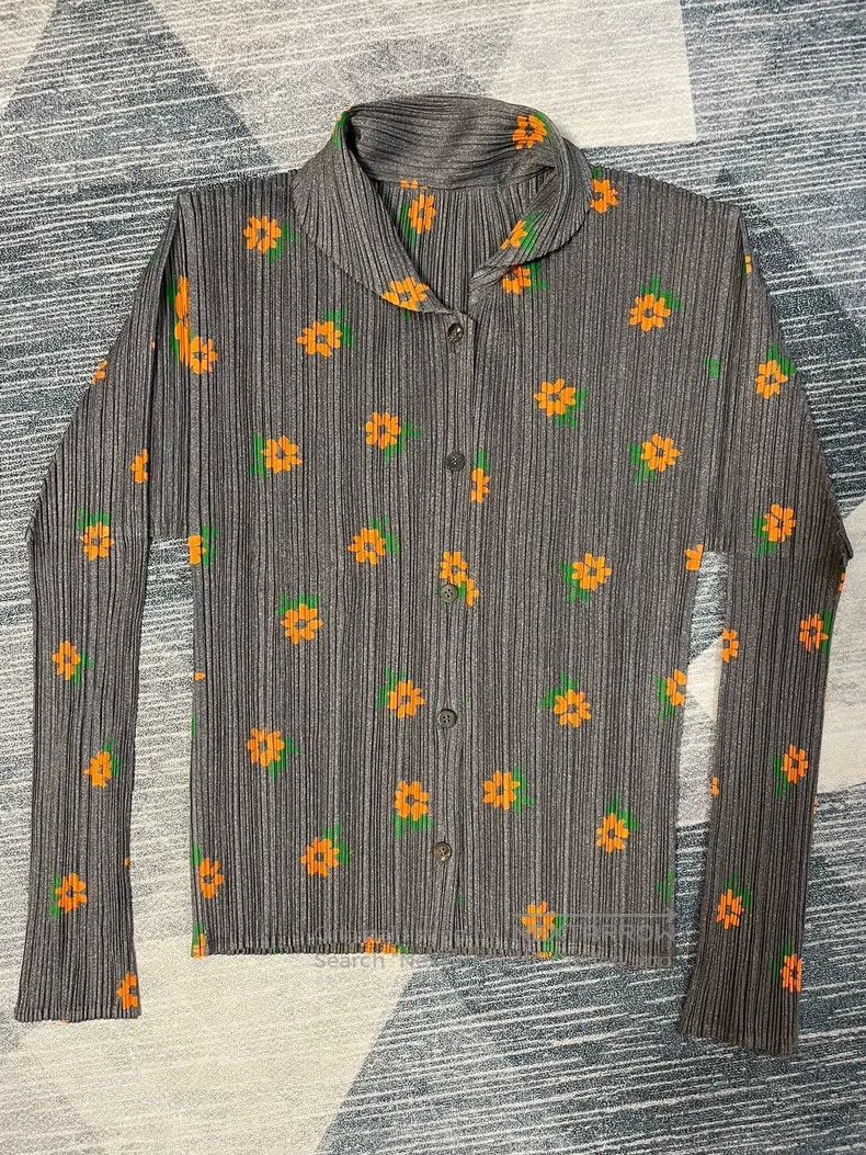 Issey Miyake Issey Miyake Floral Doll Collar Ruffle Shirt Size L / US 10 / IT 46 - 1 Thumbnail