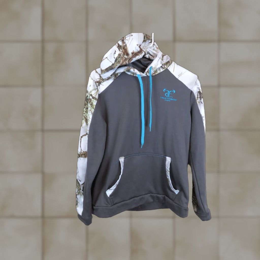 Altea Ladies True Timber snow Camo teal M Pull over hoodie shirt Size M / US 6-8 / IT 42-44 - 1 Thumbnail