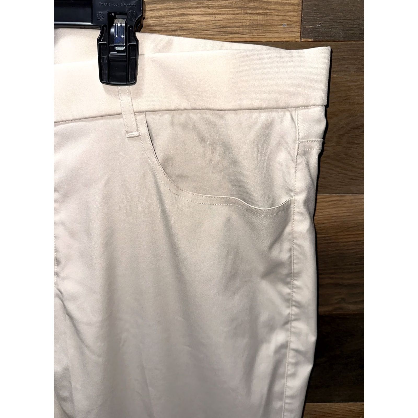Vintage Greyson Golf Pants Mens 38x27 Beige Hemmed Regular Fit Size US 38 / EU 54 - 4 Thumbnail