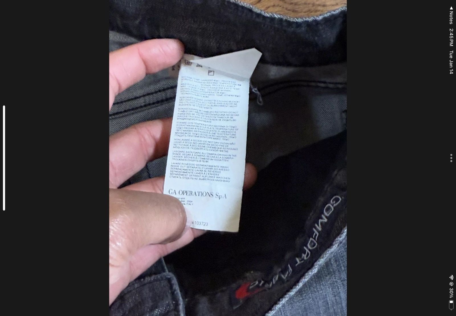 Armani Armani Jeans Men Black Straight Leg 31x31 Size US 31 - 10 Thumbnail