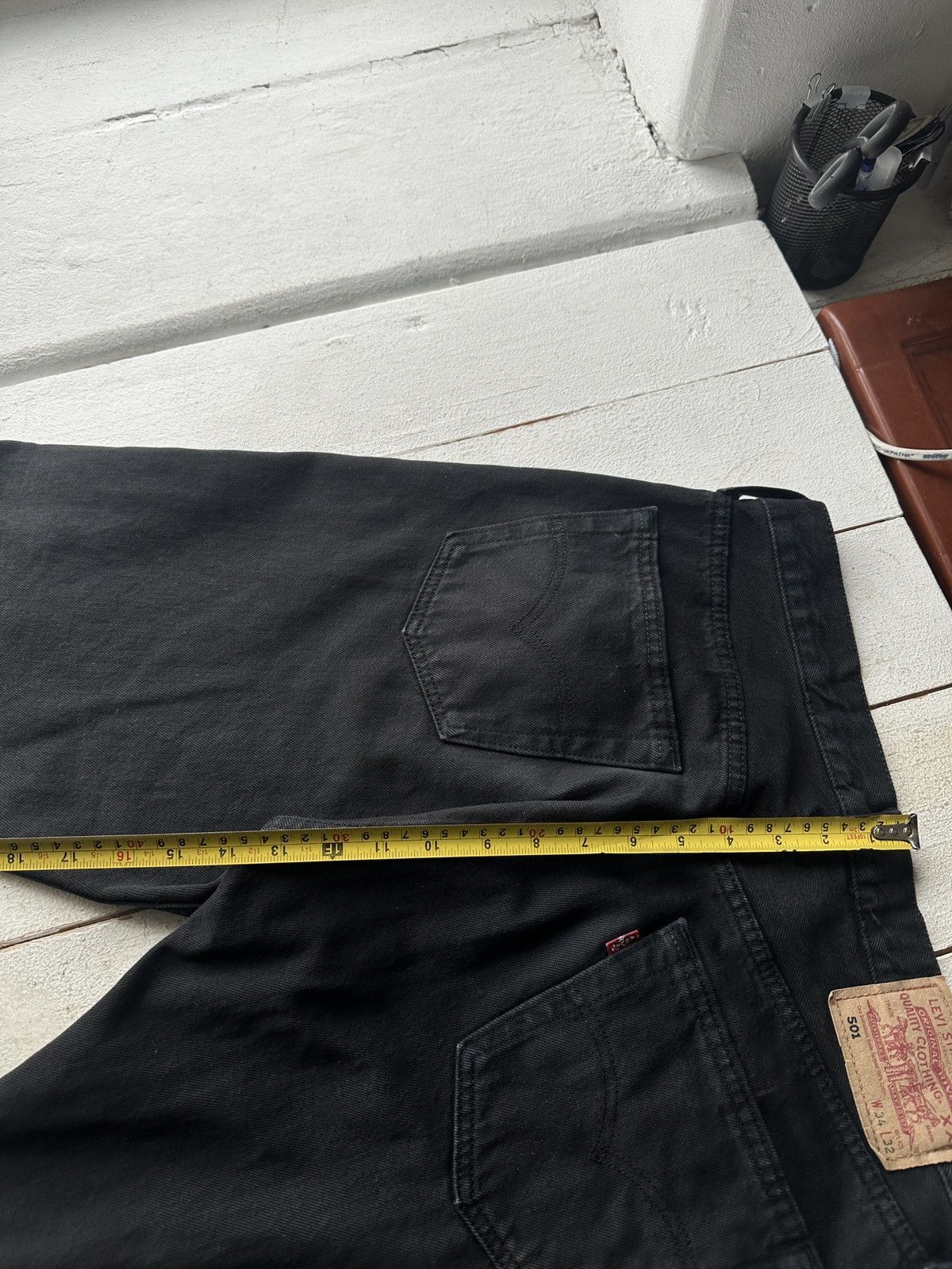 Levi's 1997 🚨VNTG Levis Jeans 501 LEGEND y2k BLACK DENIM Size US 34 / EU 50 - 12 Thumbnail