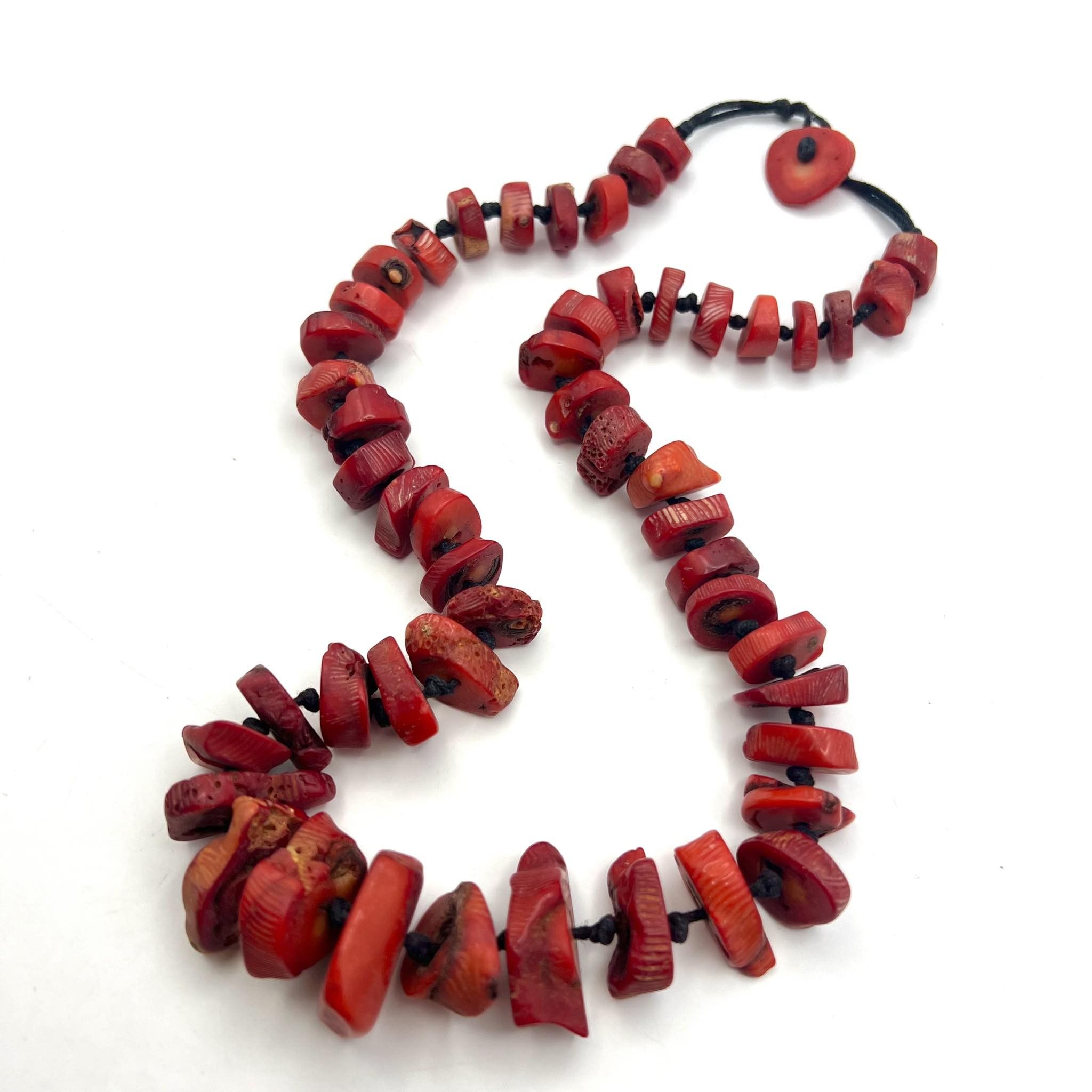 Vintage Vintage Women Jewelry Necklace Bead Natural Red Coral 101 gr Size ONE SIZE - 3 Thumbnail