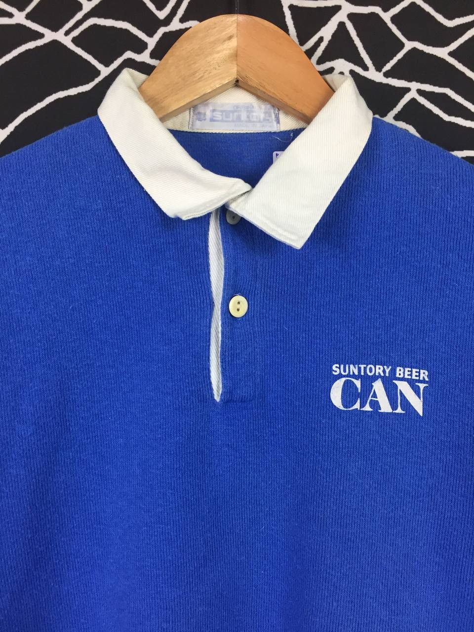 Vintage Vtg Suntory Beer Japan Long Sleeve Rugby Polo Shirt Size US S / EU 44-46 / 1 - 3 Thumbnail