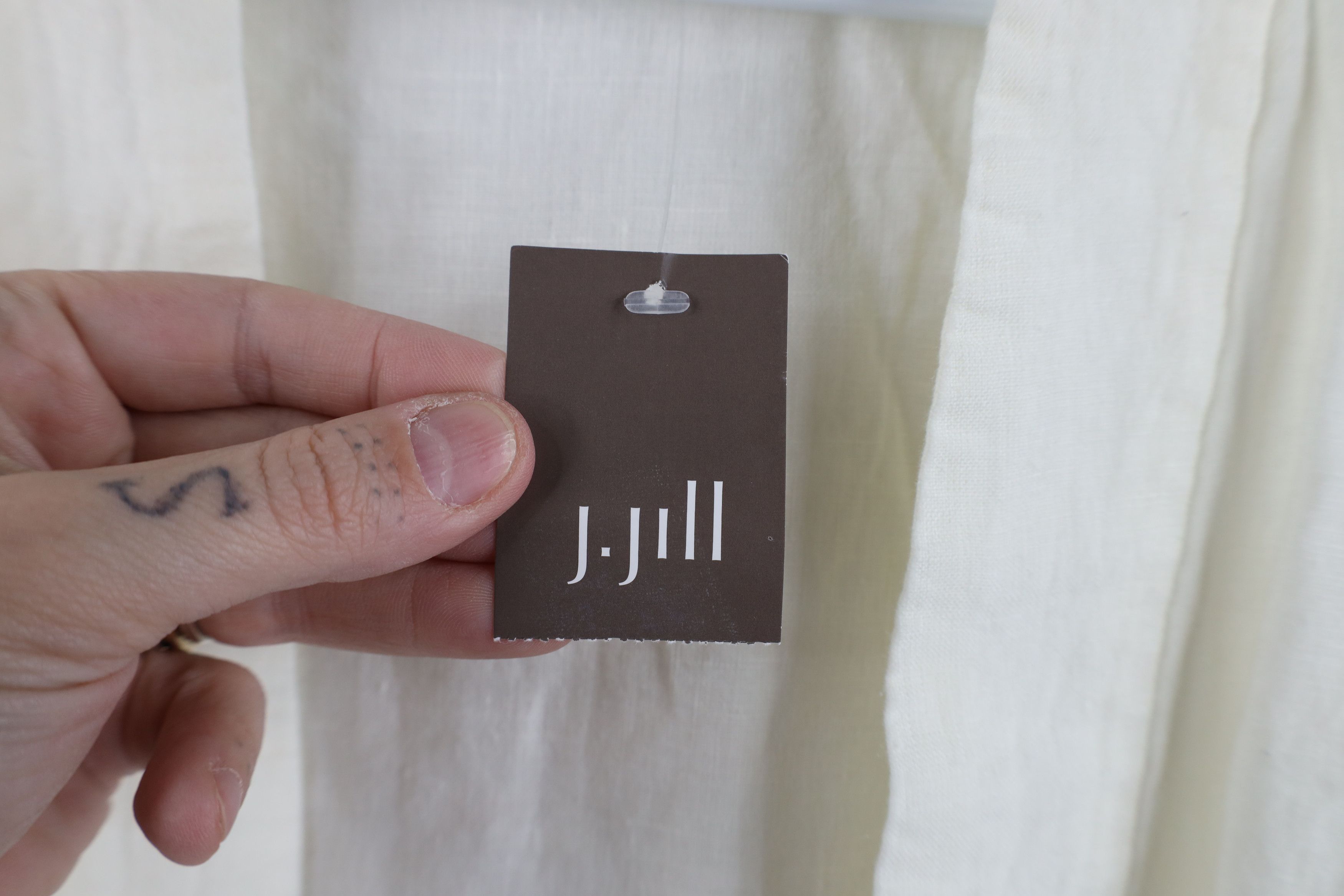 J. Jill × Vintage New J Jill Pure Jill Lined Open Front Cardigan Shirt Cream Size 3XL / US 20-22 - 5 Thumbnail