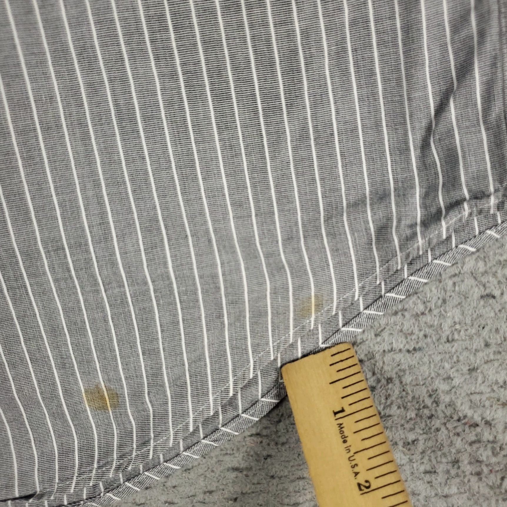 Polo Ralph Lauren Polo Ralph Lauren Button-Up Shirt Mens 2XL Gray White Striped Cotton Long Sleeve Classic Preppy Size US XXL / EU 58 / 5 - 7 Thumbnail
