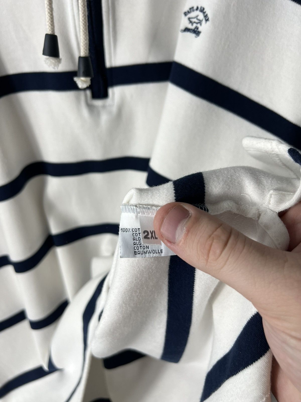 Paul & Shark Vintage Paul & Shark Yachting Striped Rugby Sweater 1/4 Zip Size US XXL / EU 58 / 5 - 9 Thumbnail