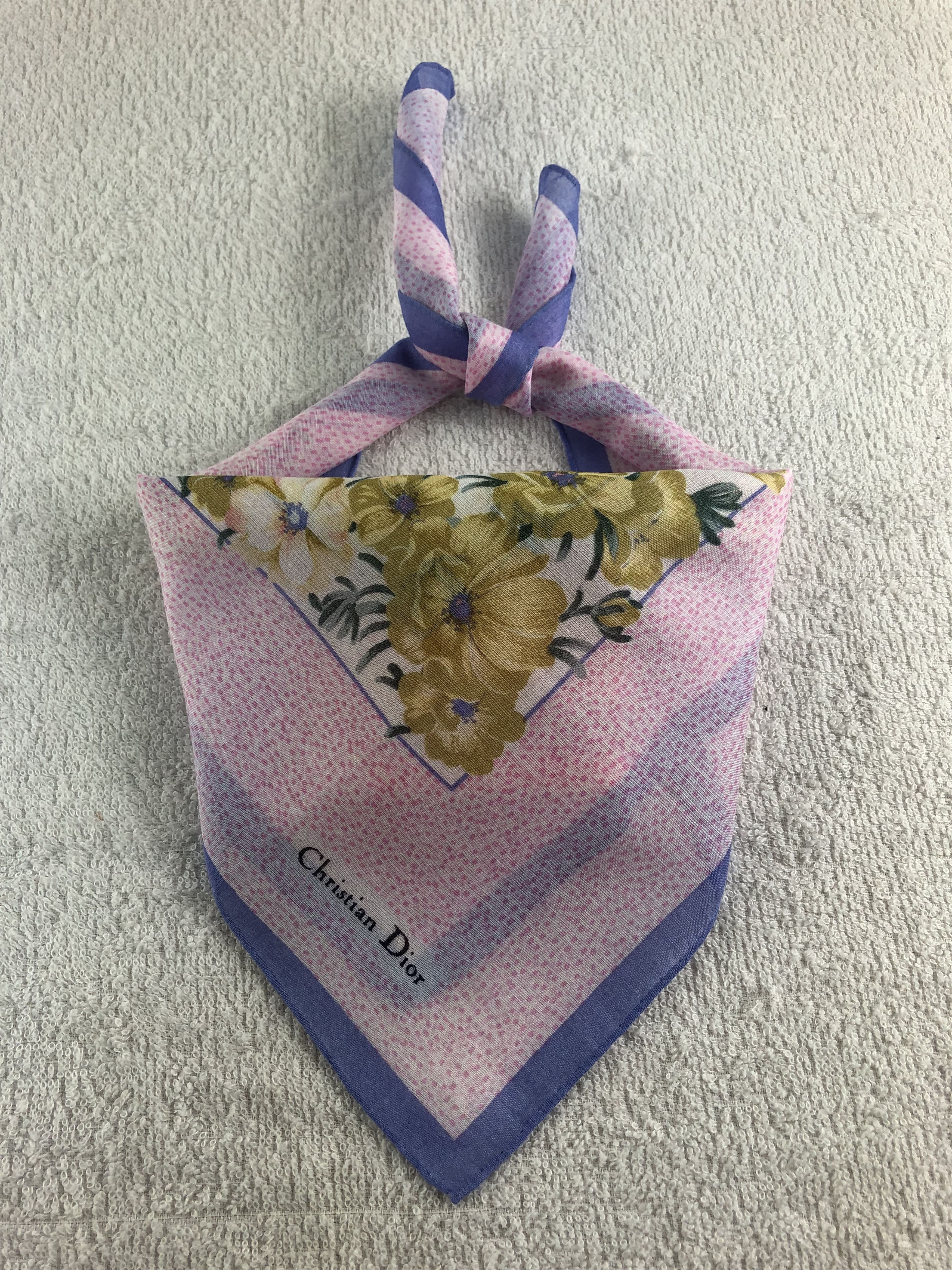 Vintage Christian Dior Handkerchief / Bandana / Neckerchief C279 Size ONE SIZE - 2 Thumbnail