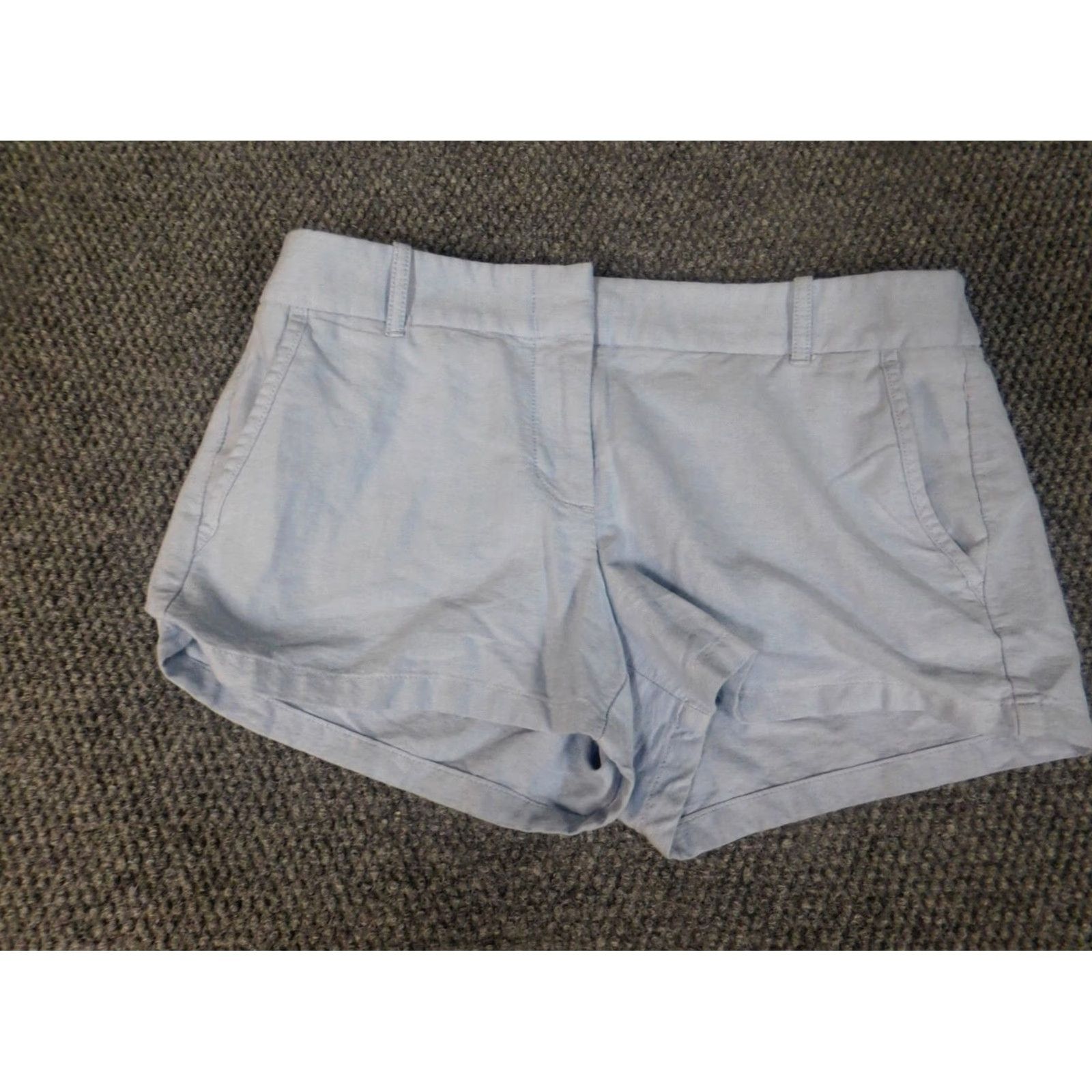 J.Crew J.CREW Shorts 6 Womens blue chino straight Casual Knit Cotton Flat Front Slimming Stretch Middle Rise Regular Woman Size 24" / US 00 / IT 34 - 4 Thumbnail