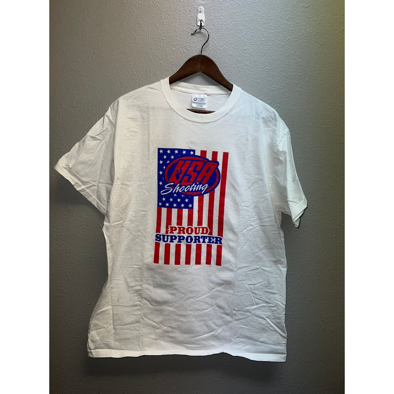Port & Company Vintage USA Shooting Shirt Proud Supporter Shoot Gun Tee XL Size US XL / EU 56 / 4 - 1 Thumbnail