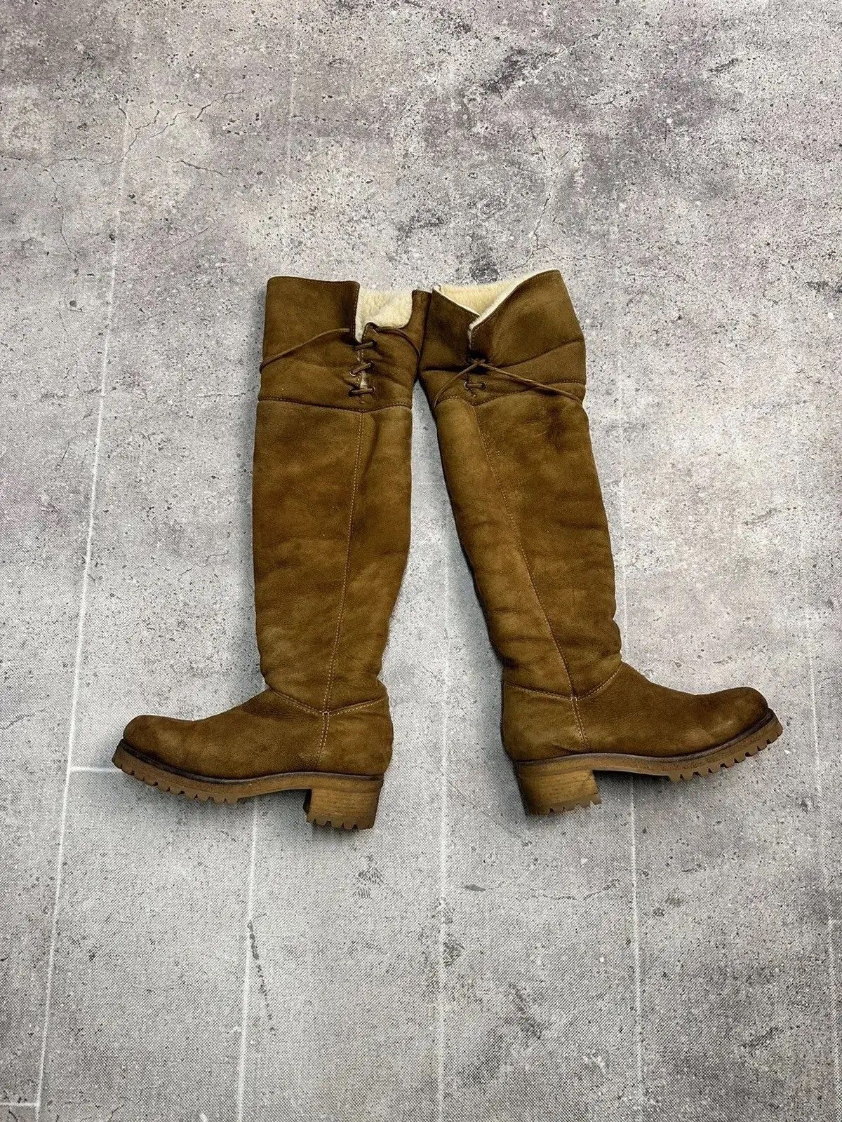 Genuine Leather × Moncler × Moncler Grenoble Vintage Moncler Leather suede boots high Luxury Size US 8 / IT 38 - 3 Thumbnail