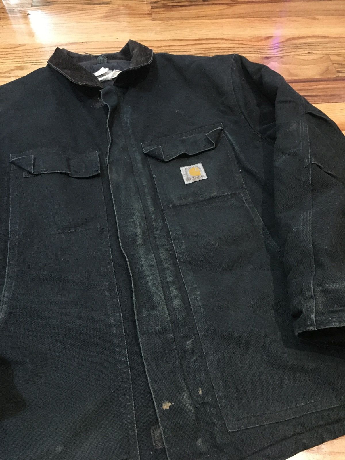 Carhartt × Vintage Black Carhartt Jacket Vintage Y2K Faded Black Size US XL / EU 56 / 4 - 2 Thumbnail