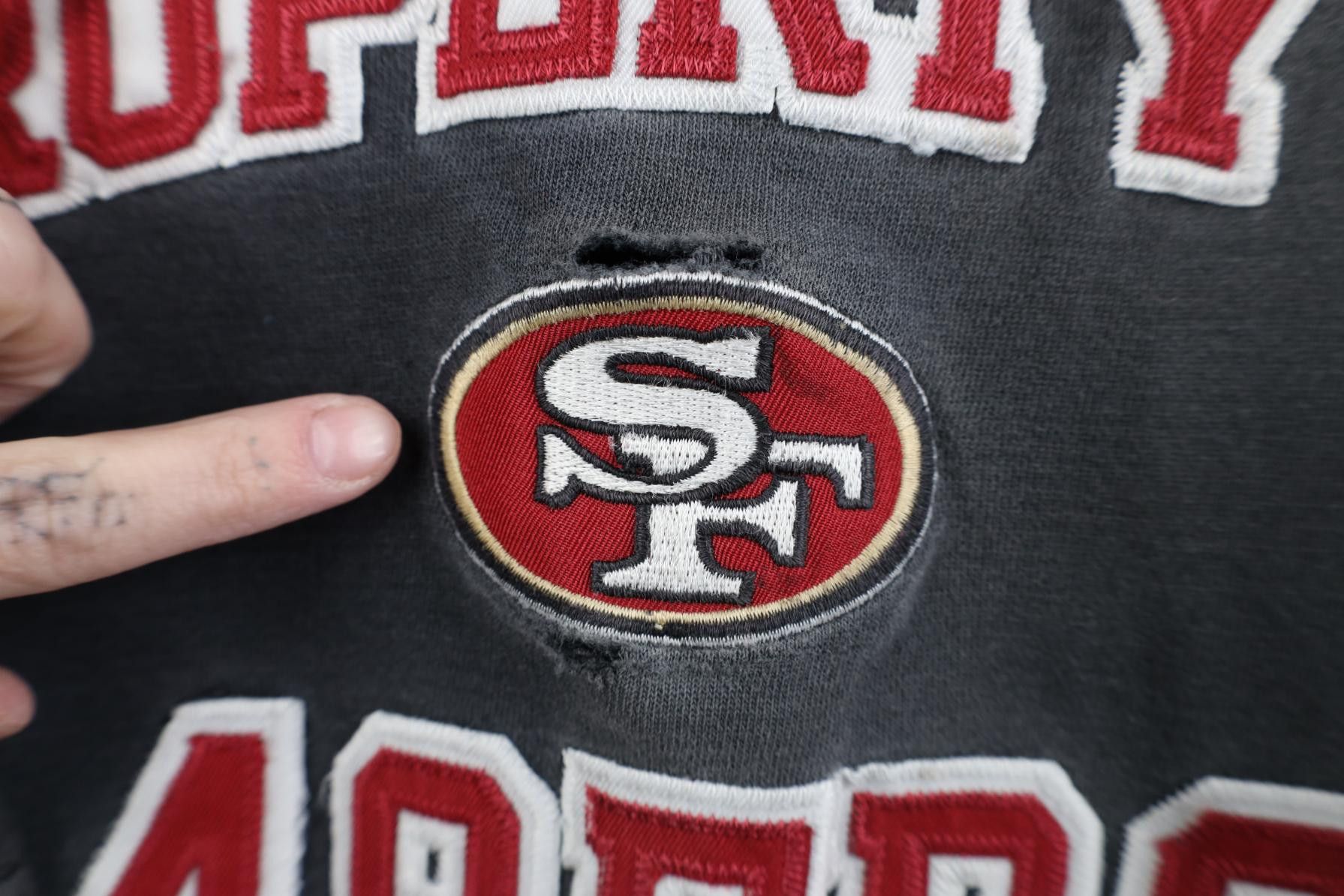 Reebok Vintage Reebok Sun Faded San Francisco 49ers Football Hoodie Size US XL / EU 56 / 4 - 5 Thumbnail