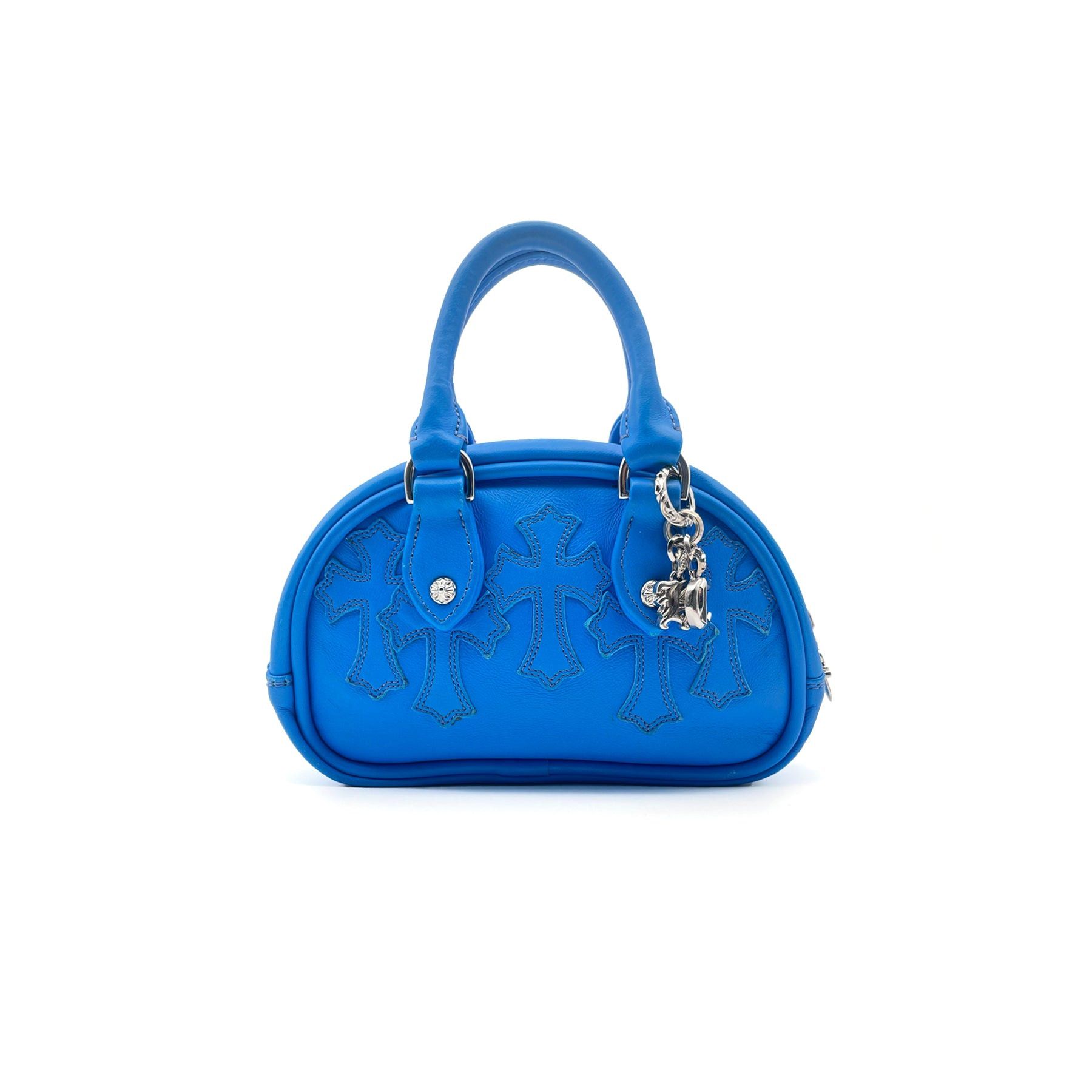 Chrome Hearts Chrome Hearts Electric Blue Leather Cross Patch Mini Gym Bag Size ONE SIZE - 2 Thumbnail