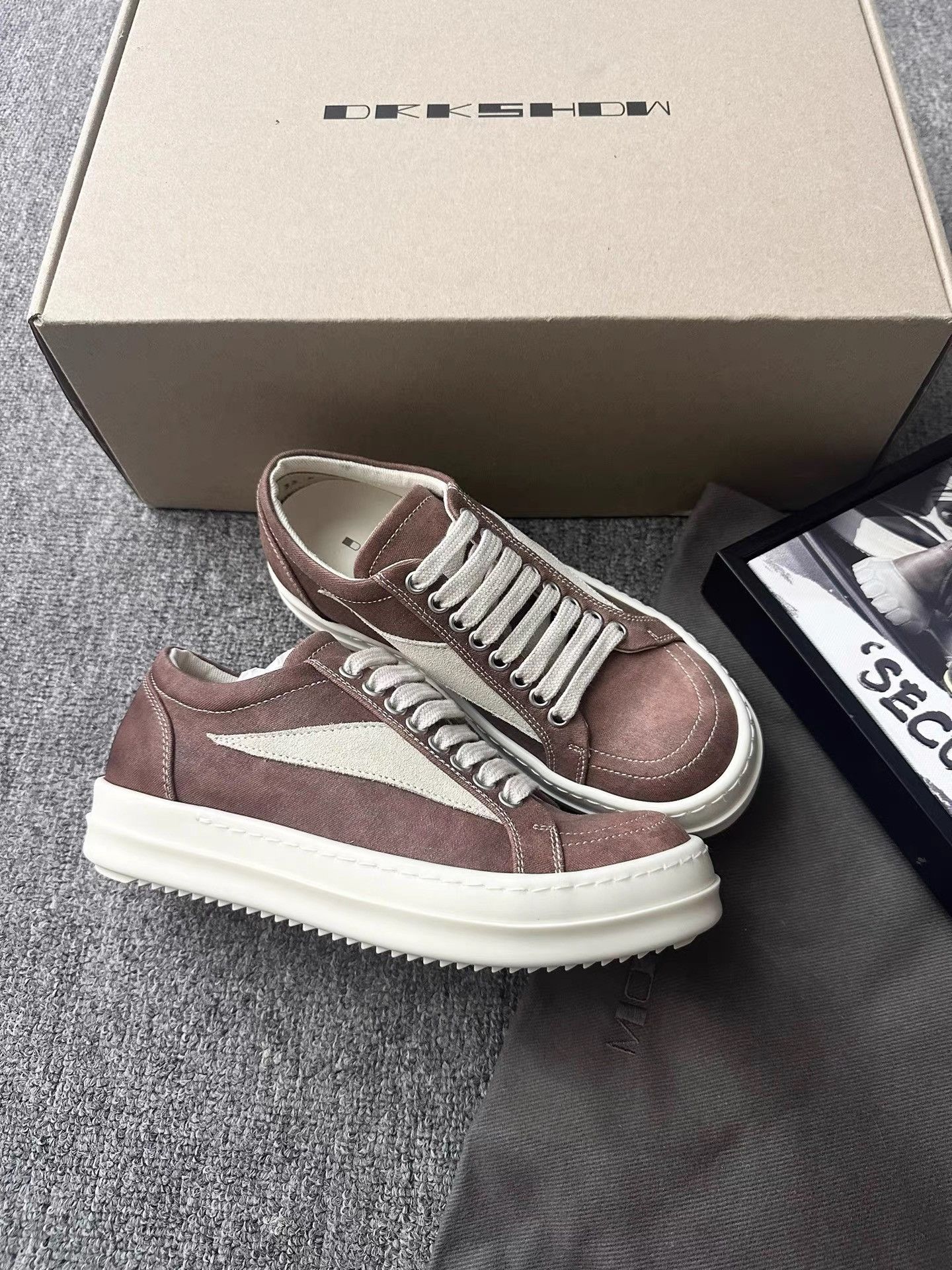 Rick Owens Rick Owens Drkshdw 24SS Raspberry Big Vans K34 Size US 5 / IT 35 - 1 Thumbnail