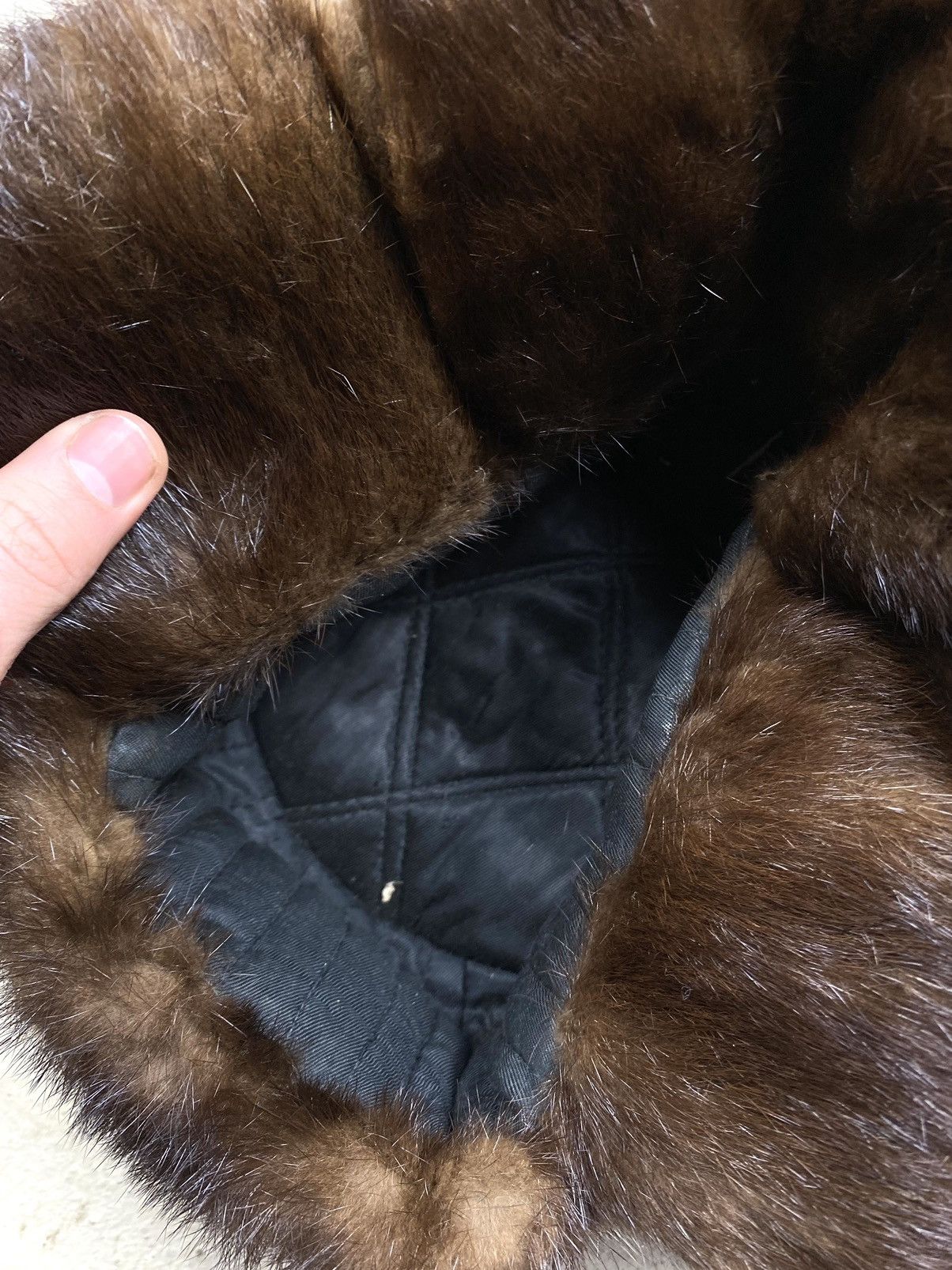 Vintage Vintage Soviet Era Black Fur Ushanka Trapper Hat Winter Cap Size ONE SIZE - 8 Thumbnail