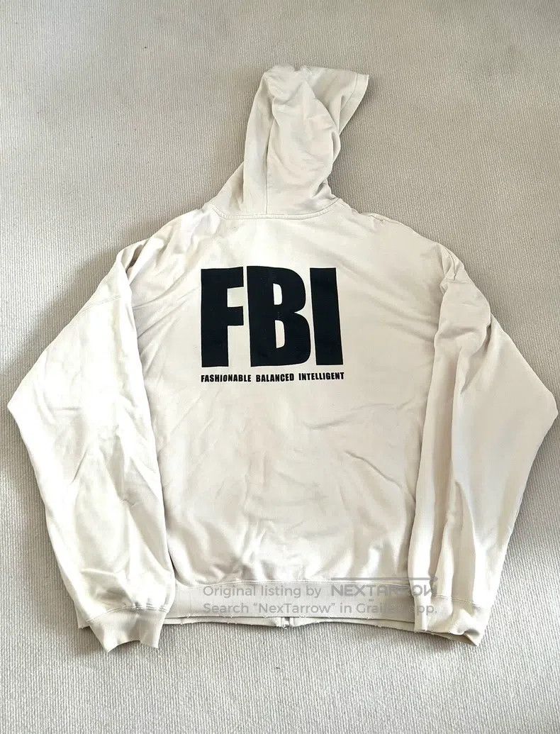 Balenciaga Balenciaga FBI Print Zip-up Hoodie Size US XL / EU 56 / 4 - 2 Thumbnail