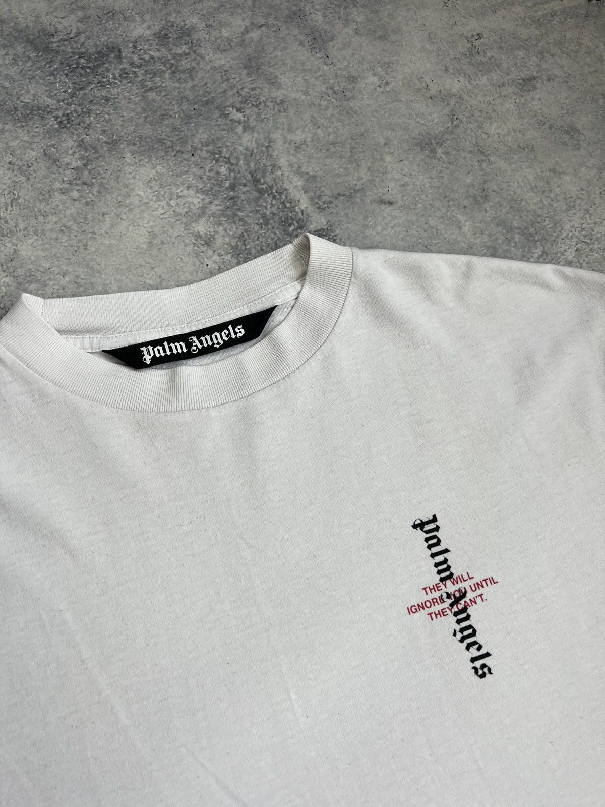 Palm Angels Palm angels white statement logo tee Size US S / EU 44-46 / 1 - 2 Thumbnail